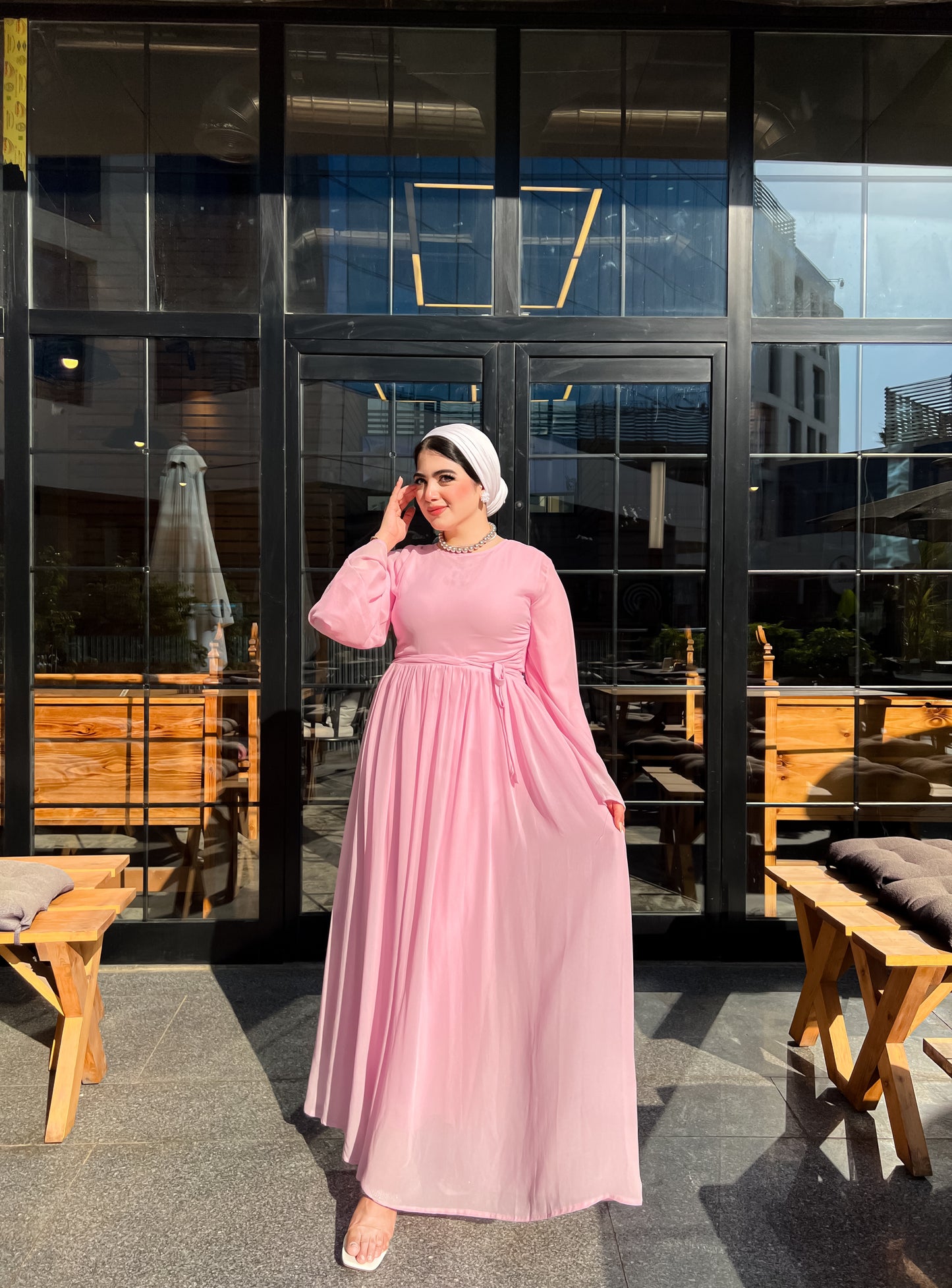 Pink pleats