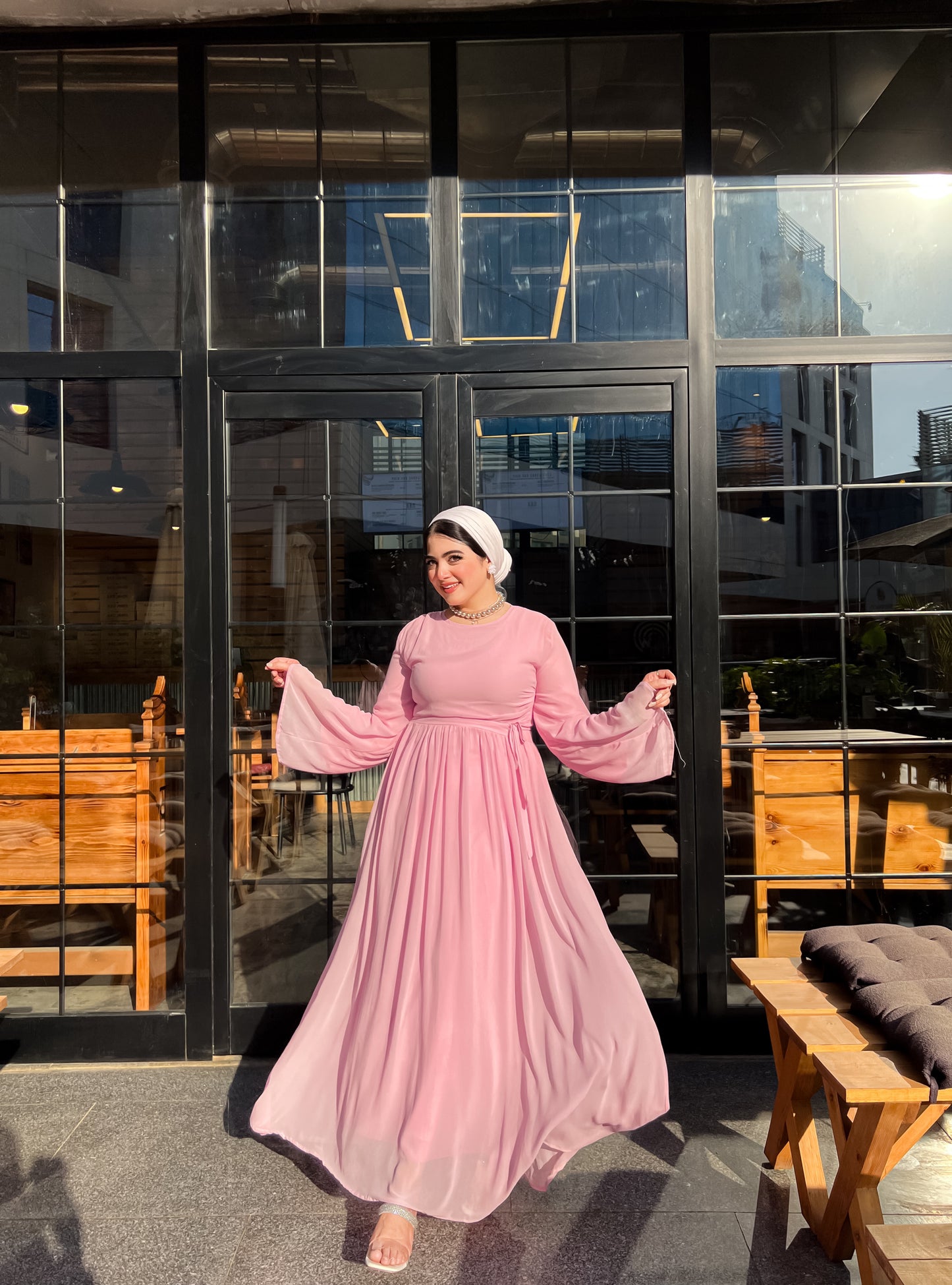 Pink pleats
