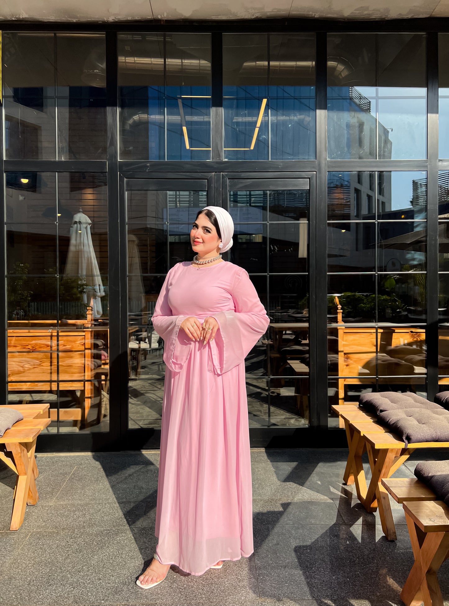 Pink pleats