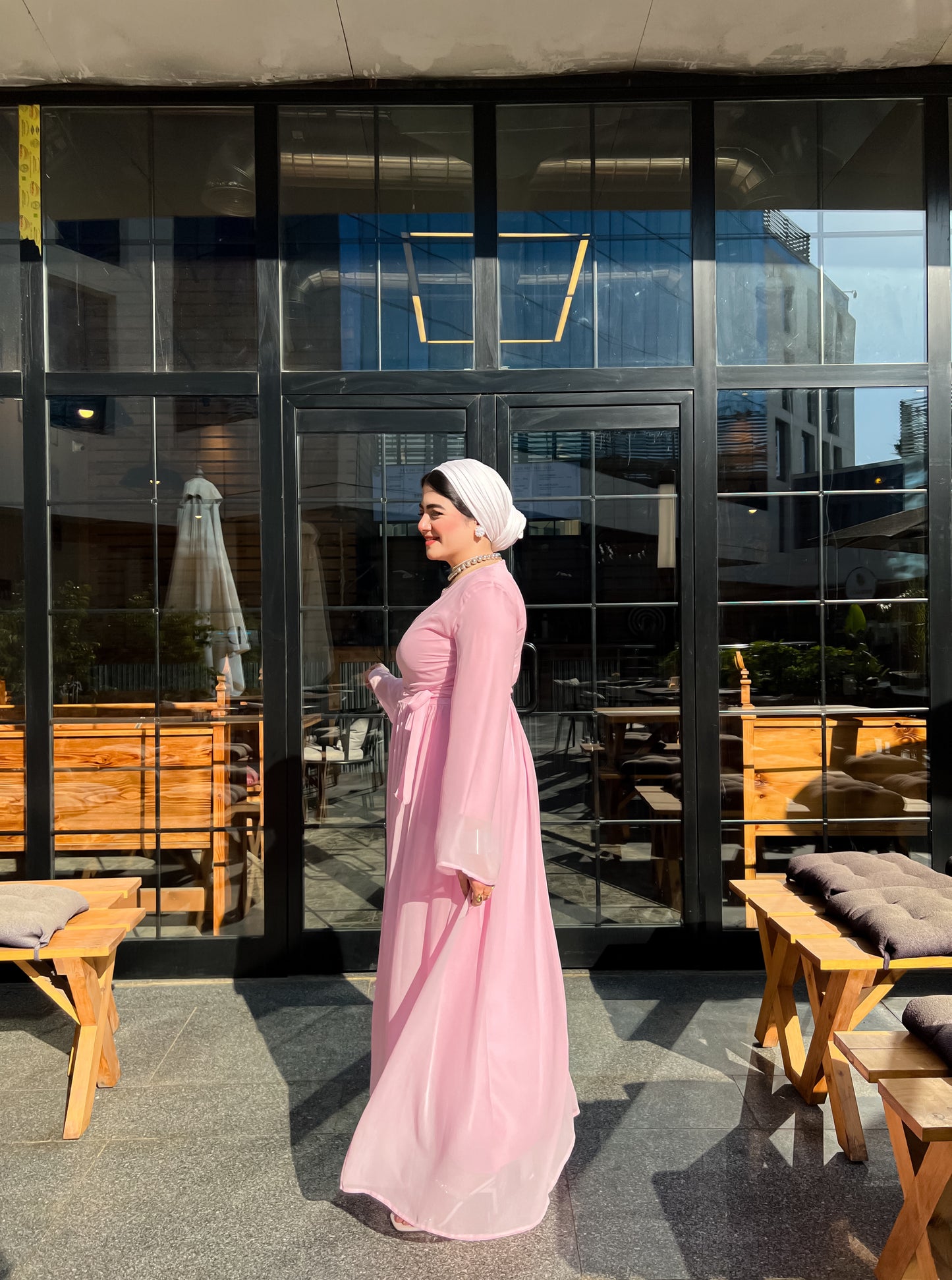 Pink pleats