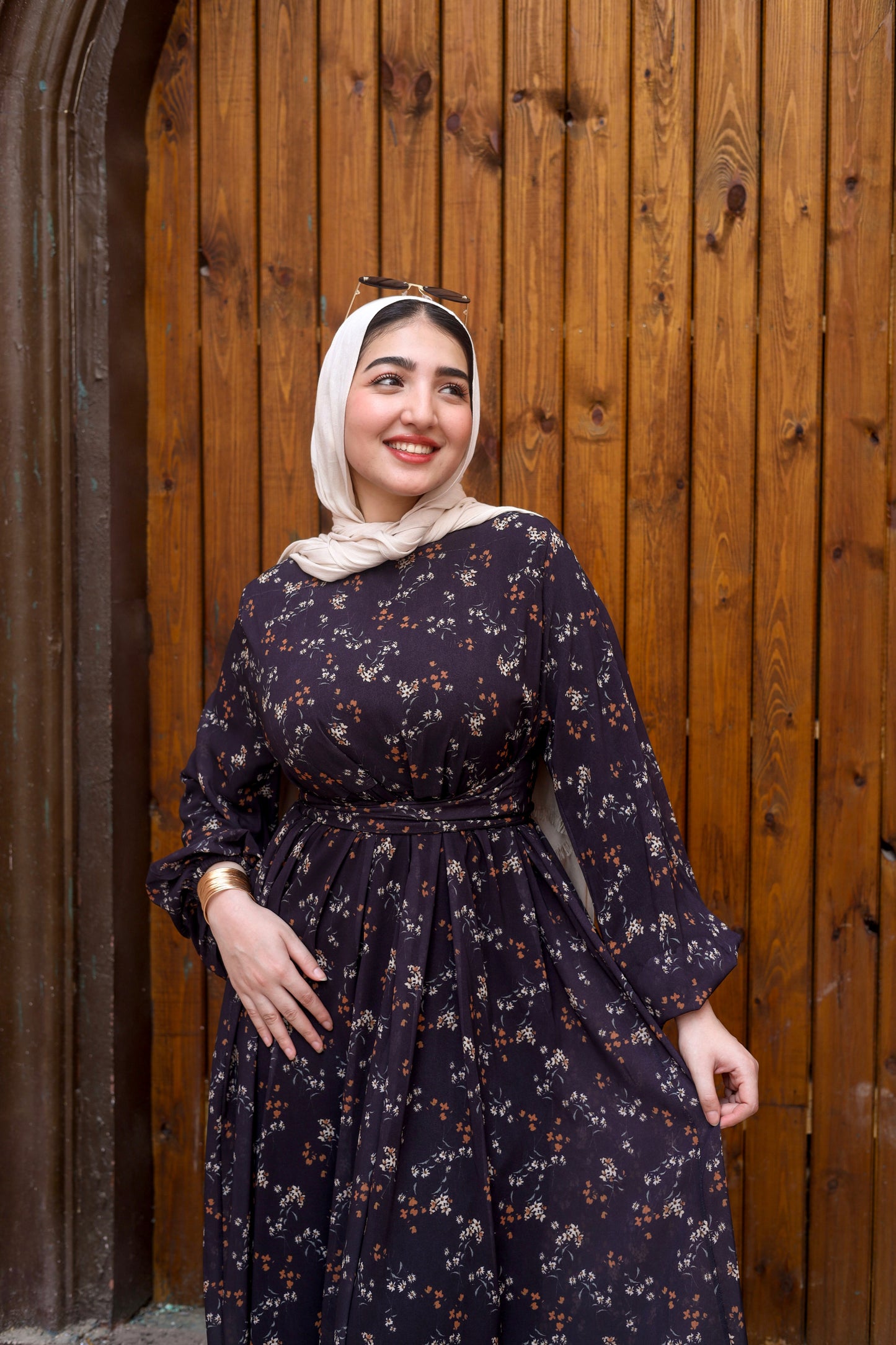 Black chiffon dress