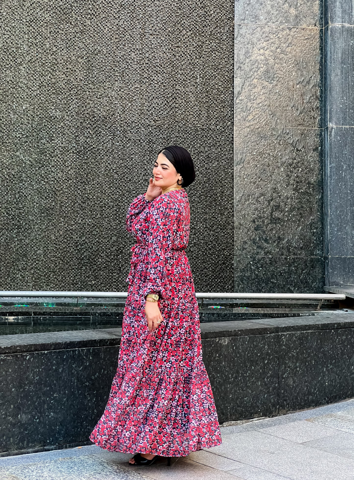 Red chiffon