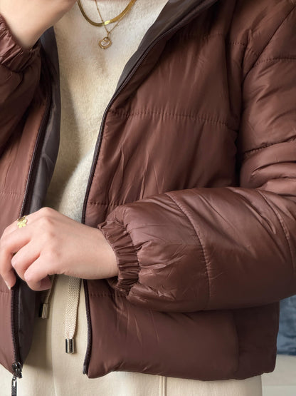 Brown puffy jacket✨