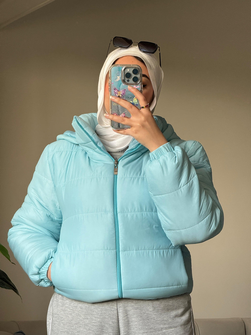 Baby blue jacket