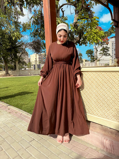 Plain Brown Dress