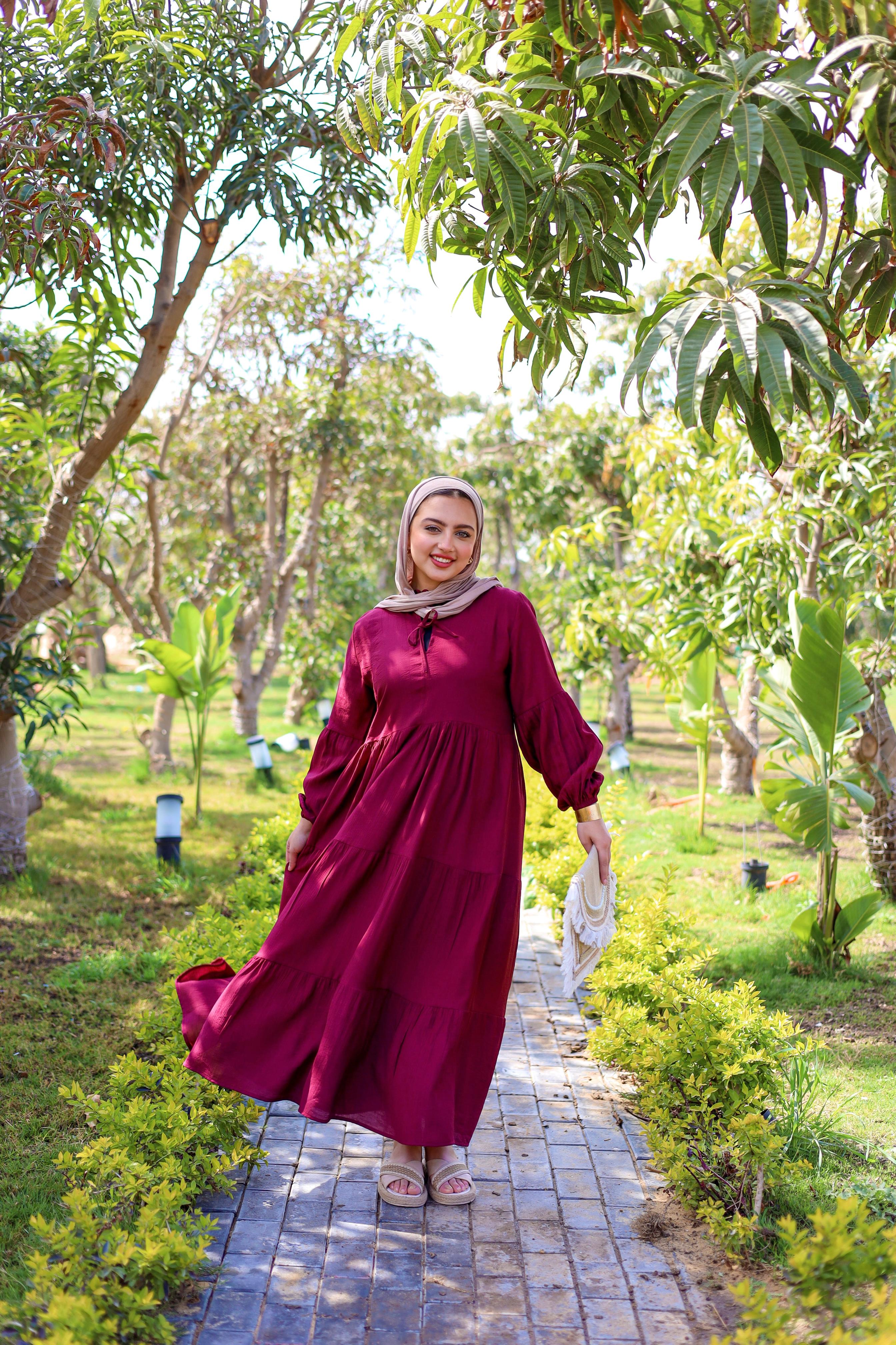 Dalila Burgundy Dress