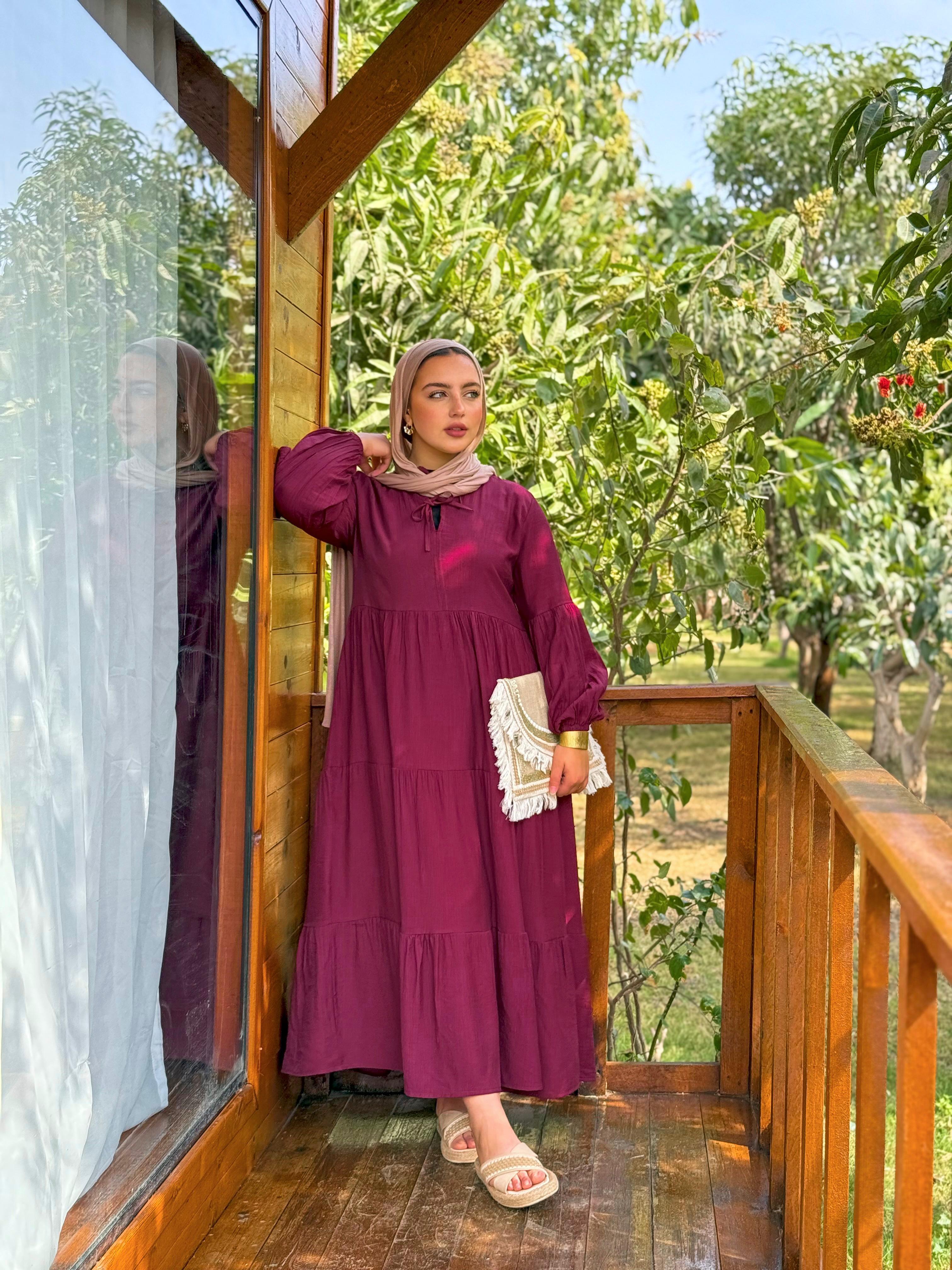 Dalila Burgundy Dress