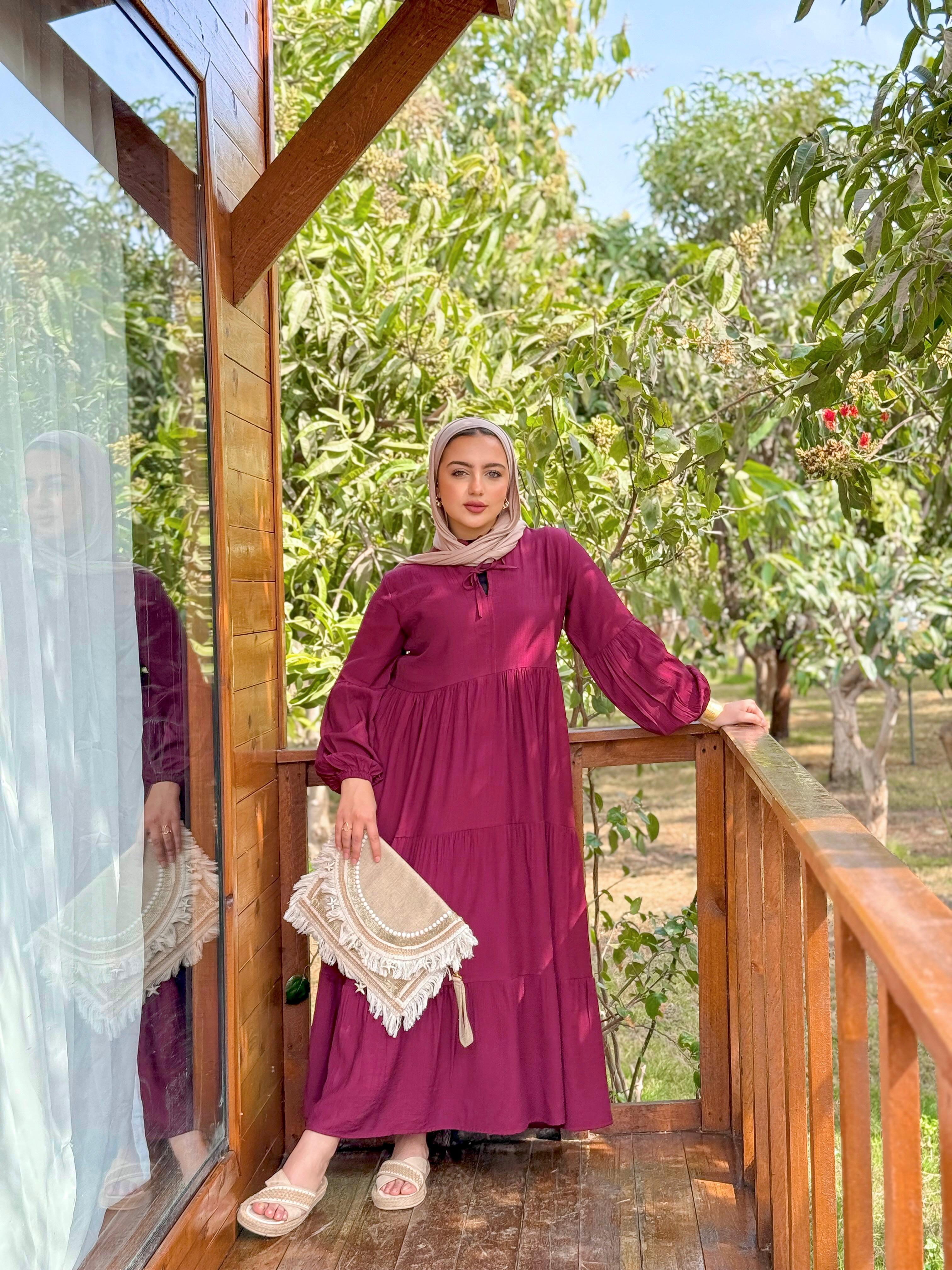 Dalila Burgundy Dress