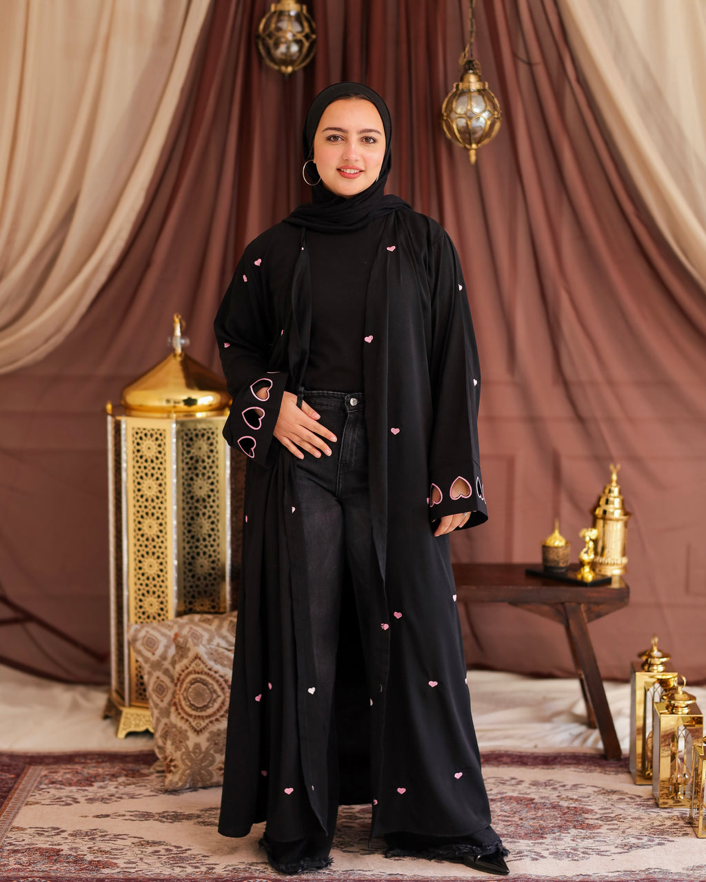 Luna love black Abaya