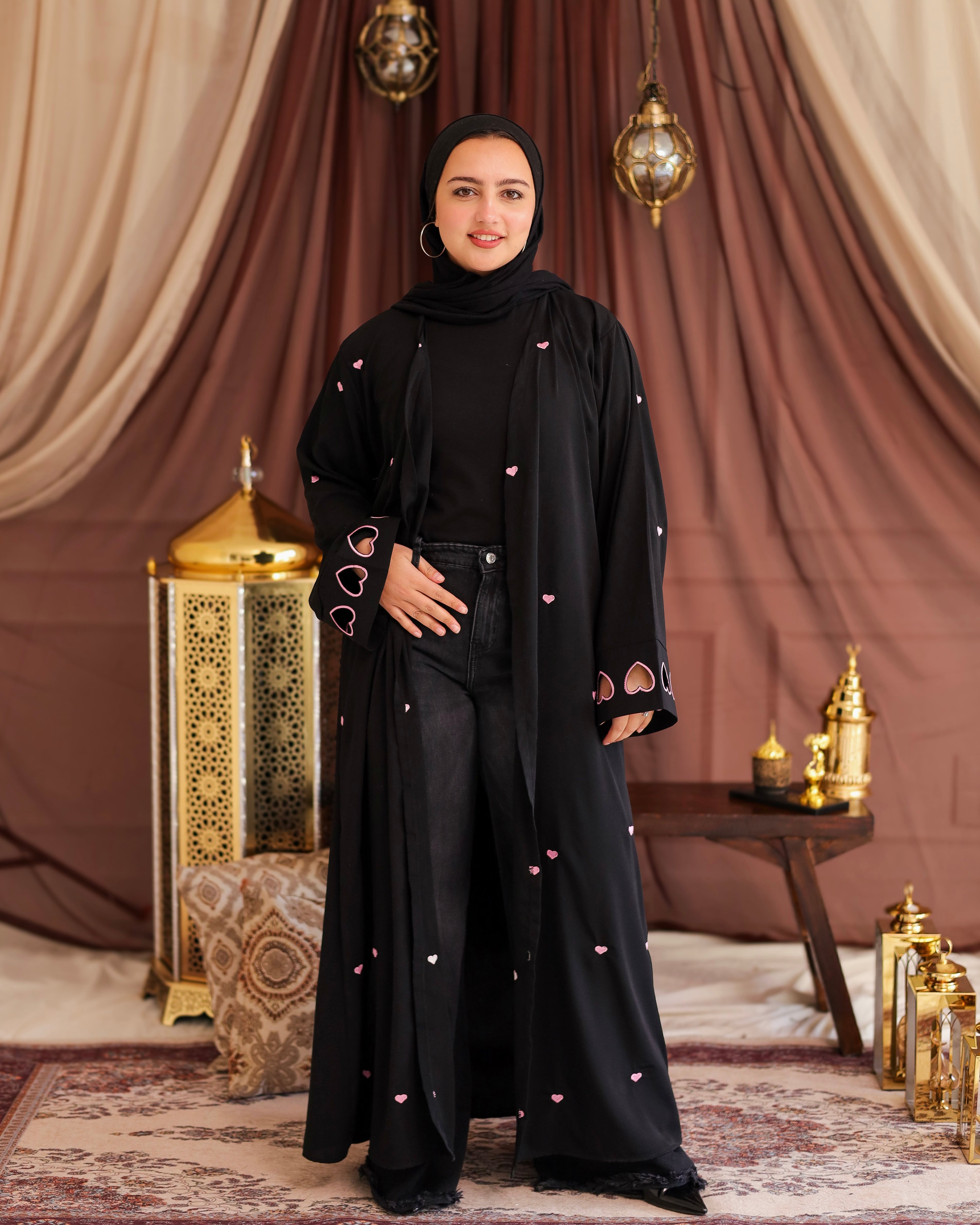 Luna love black Abaya