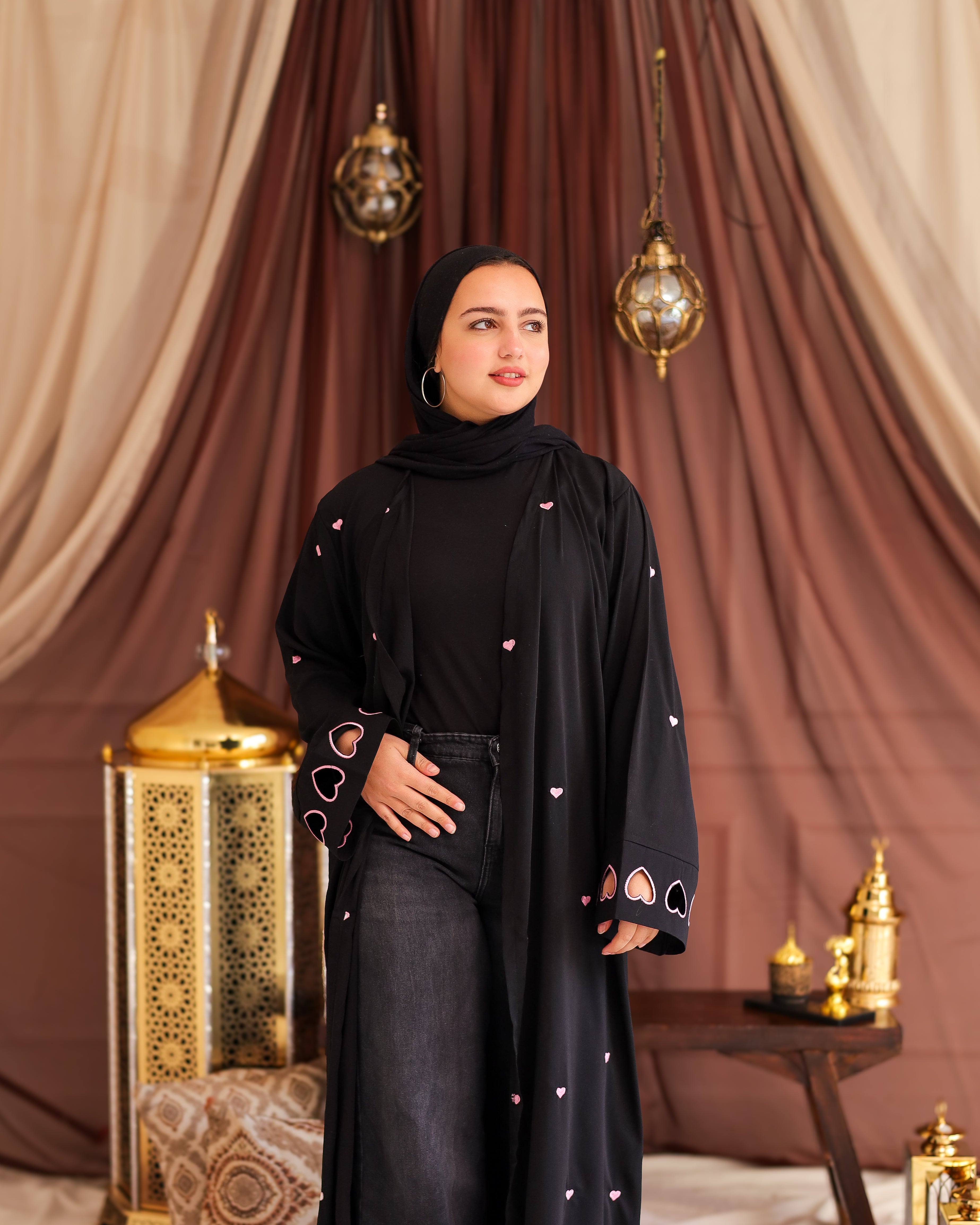 Luna love black Abaya