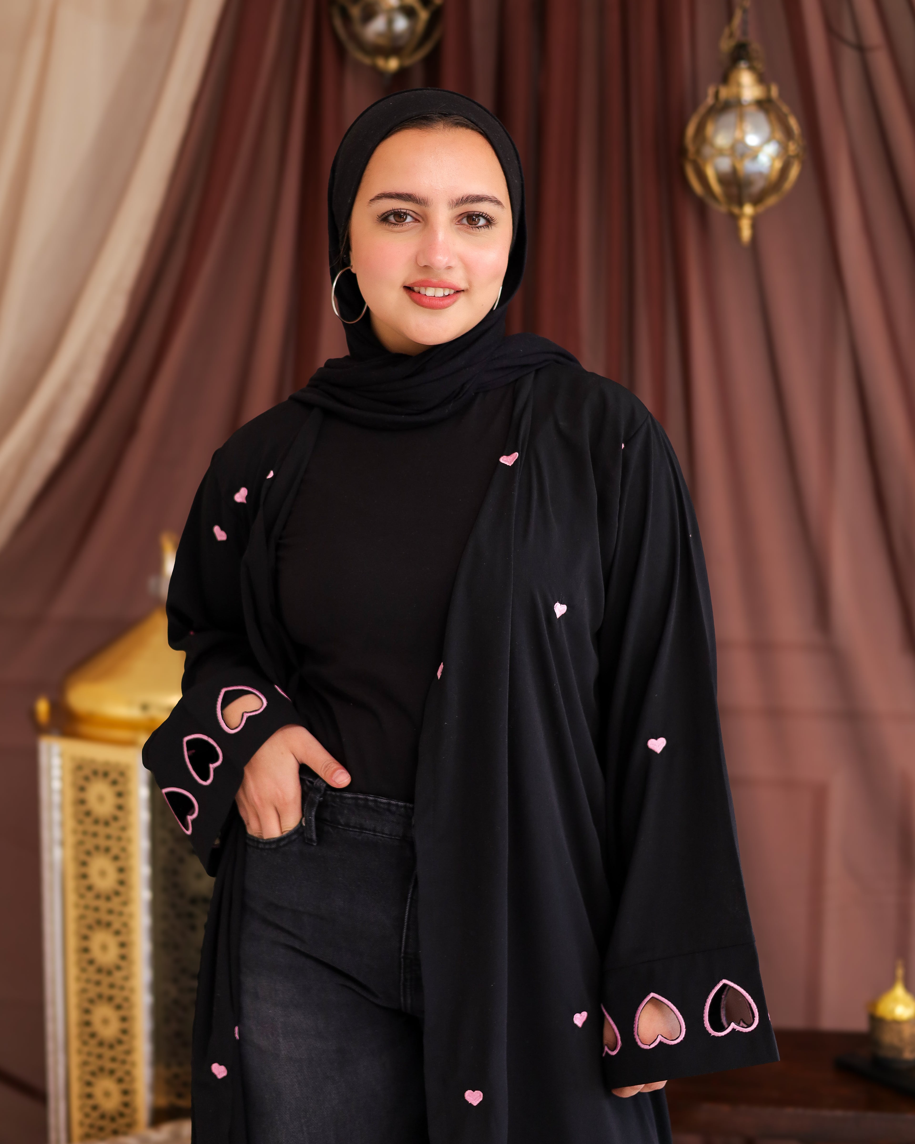Luna love black Abaya
