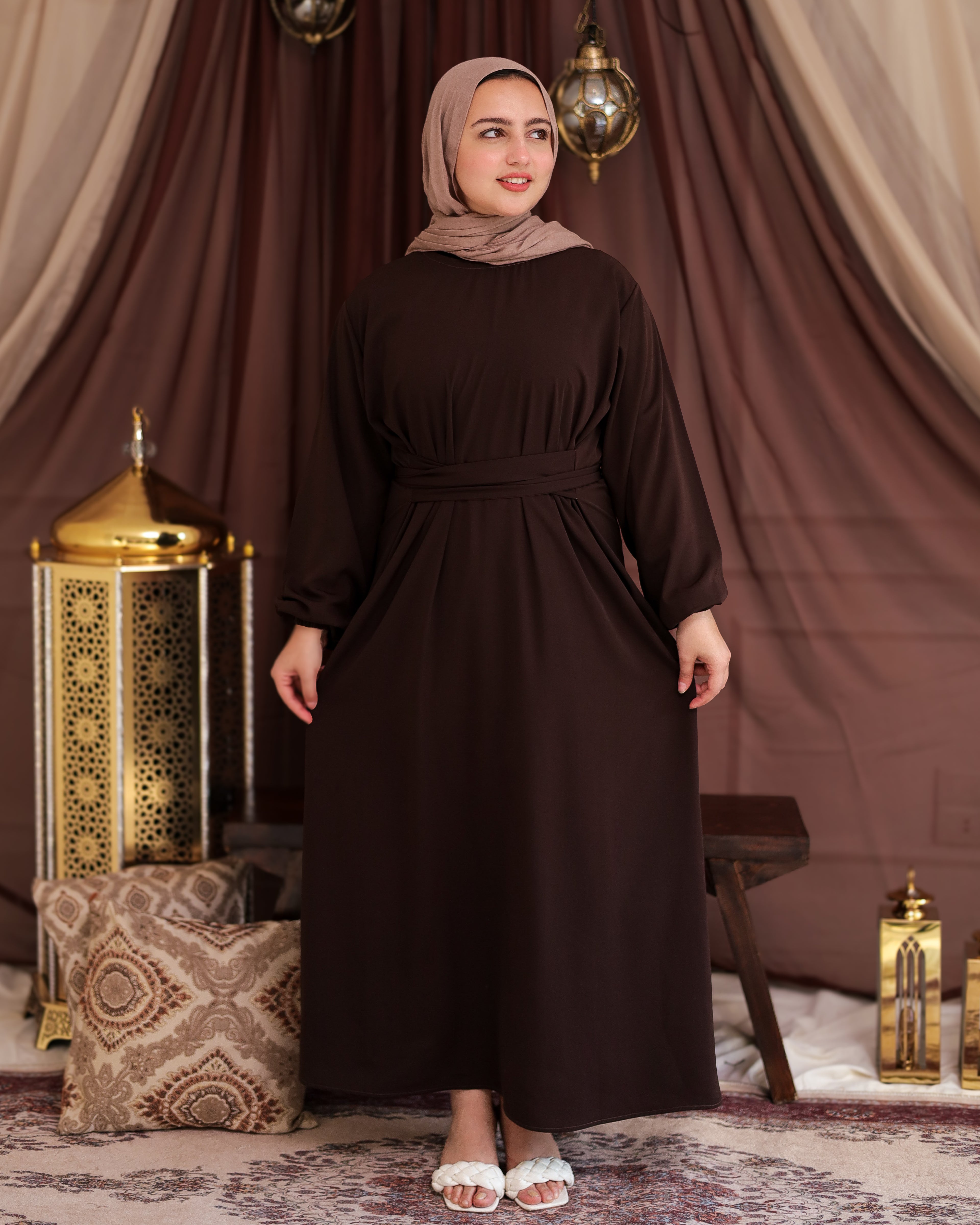 Brown Basic dress