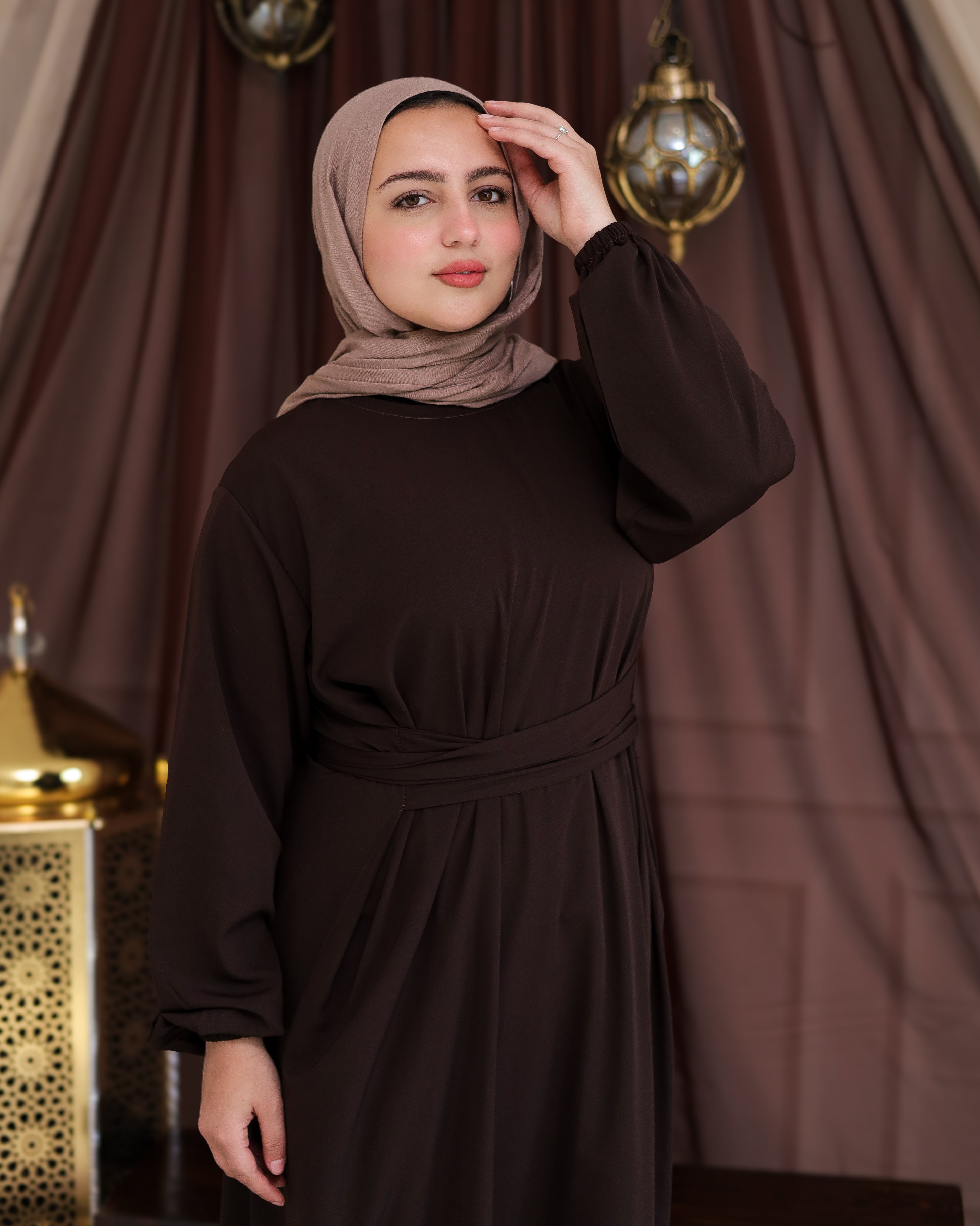 Brown Basic dress