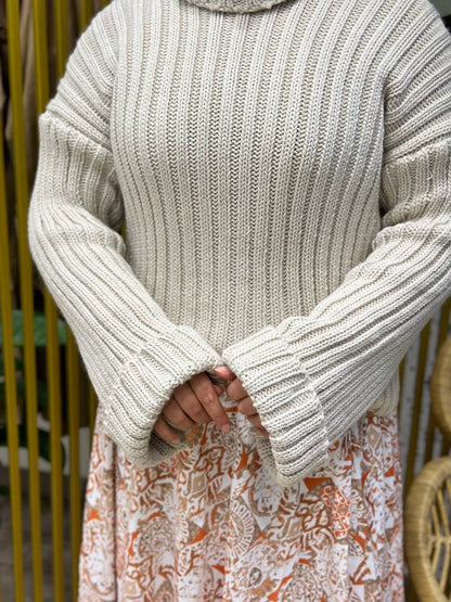 Beige striped outfit