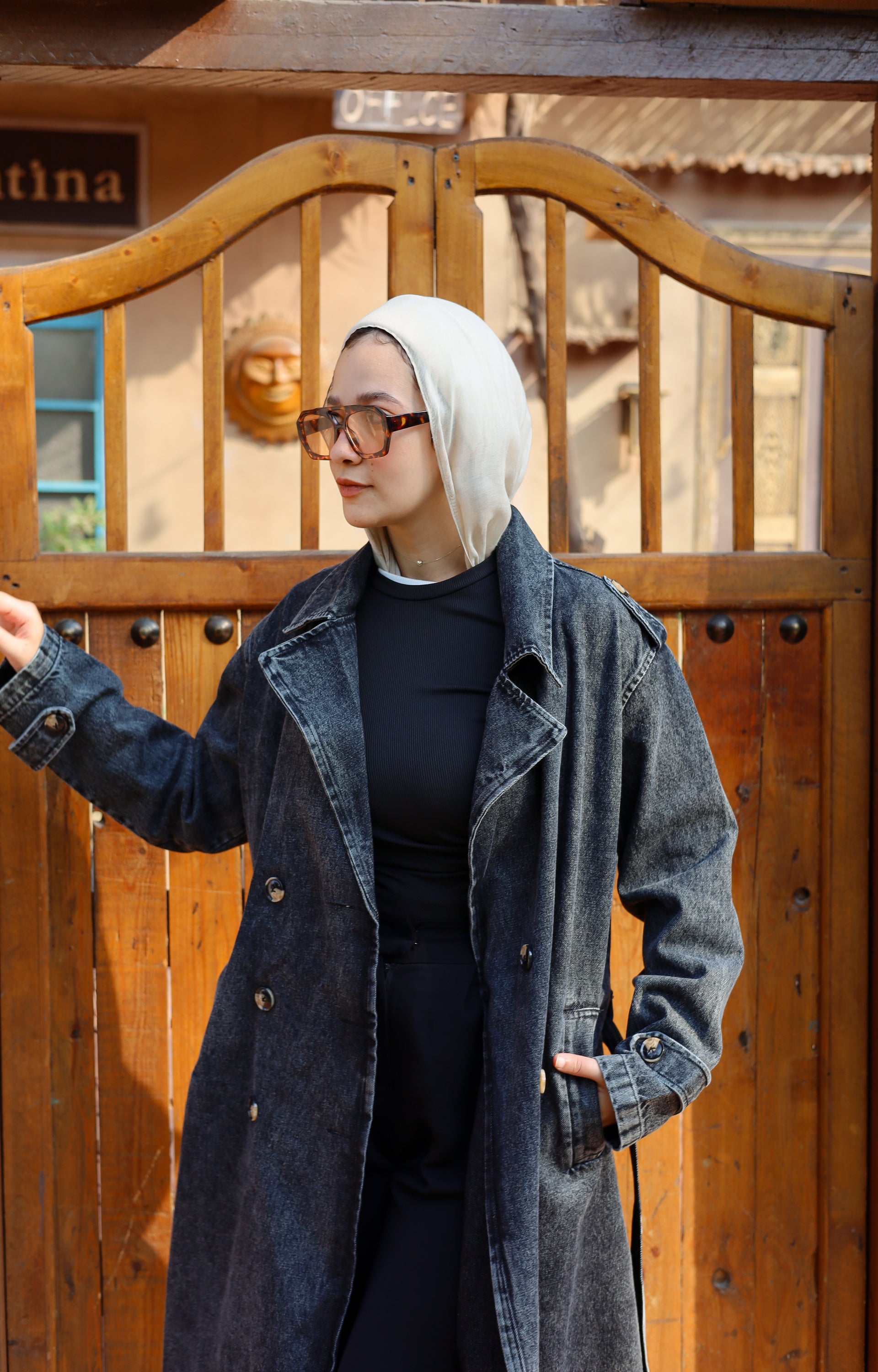 Black Denim coat