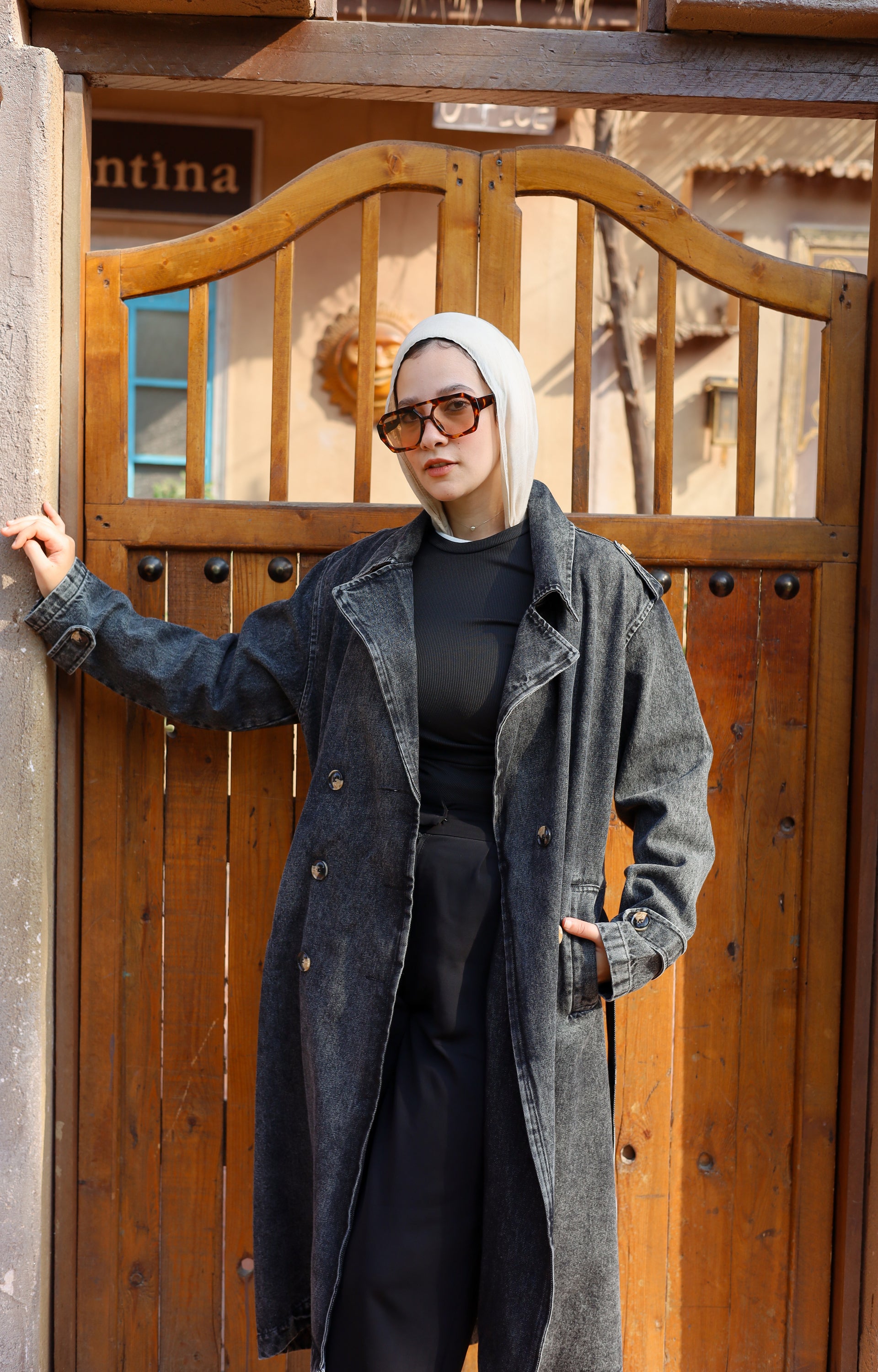Black Denim coat