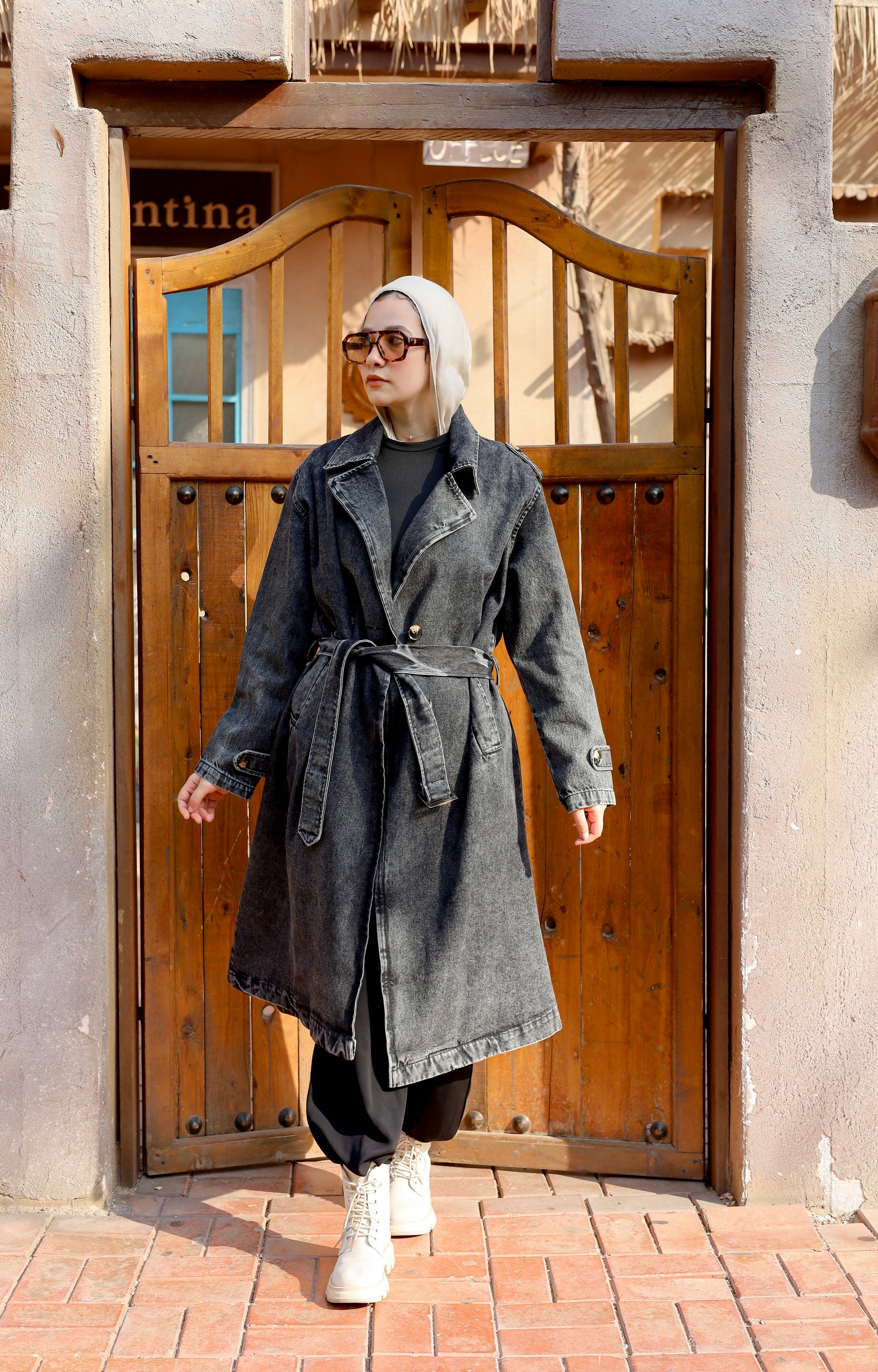 Black Denim coat