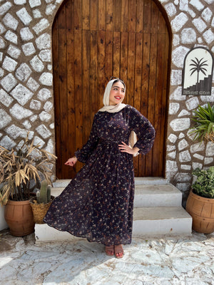 Black chiffon dress