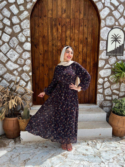 Black chiffon dress