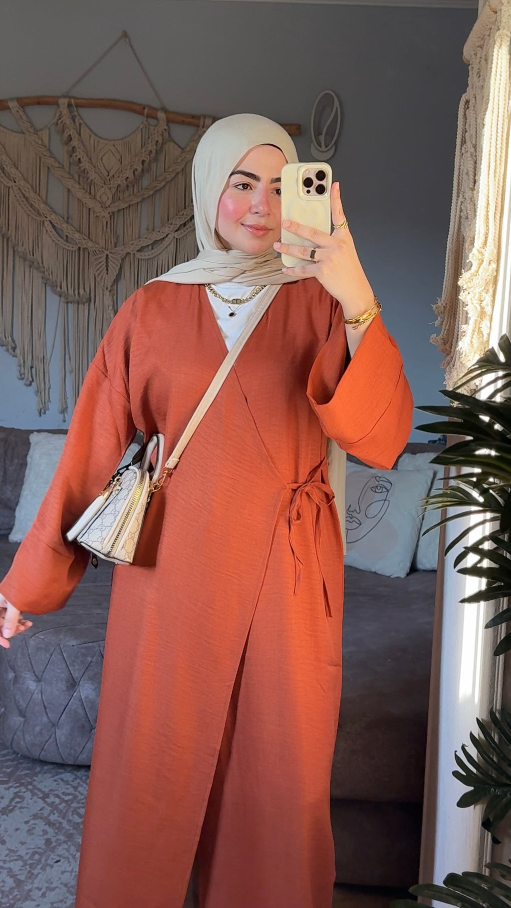 Easygo Apple Green linen dress