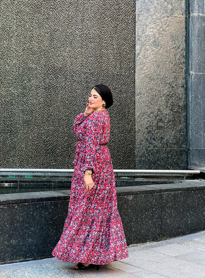 Red chiffon
