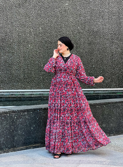 Red chiffon