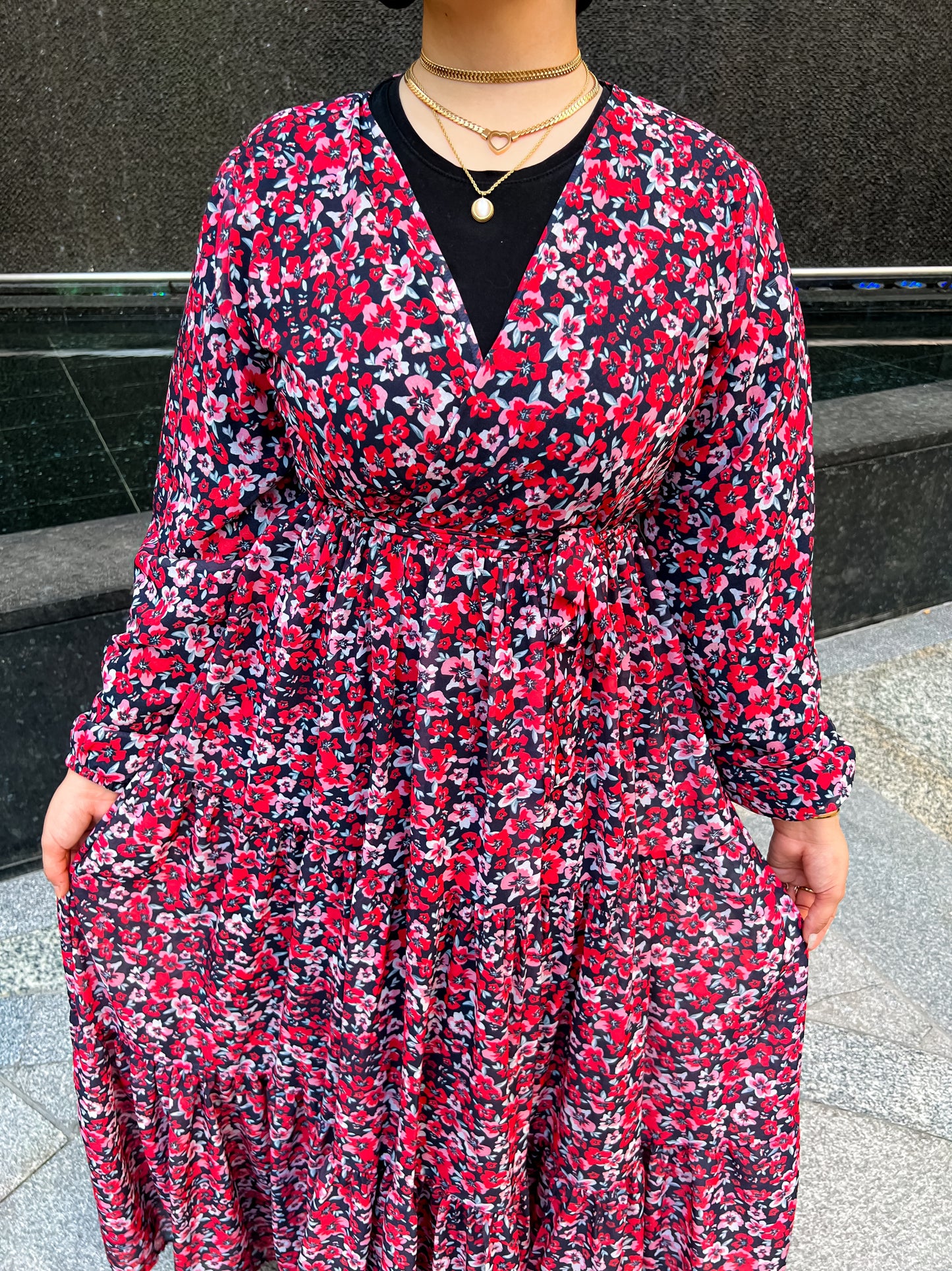 Red chiffon