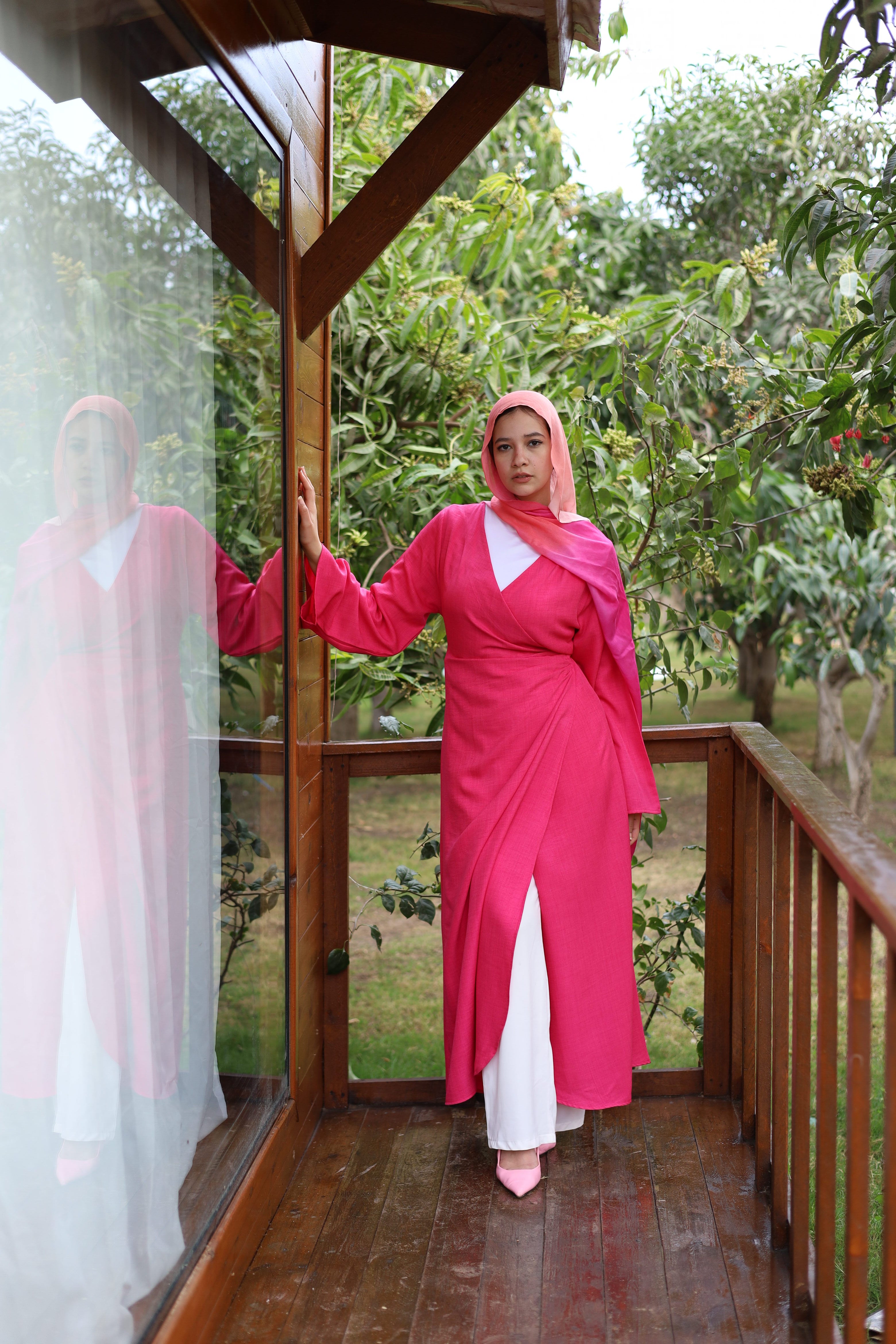 Wrap linen dress