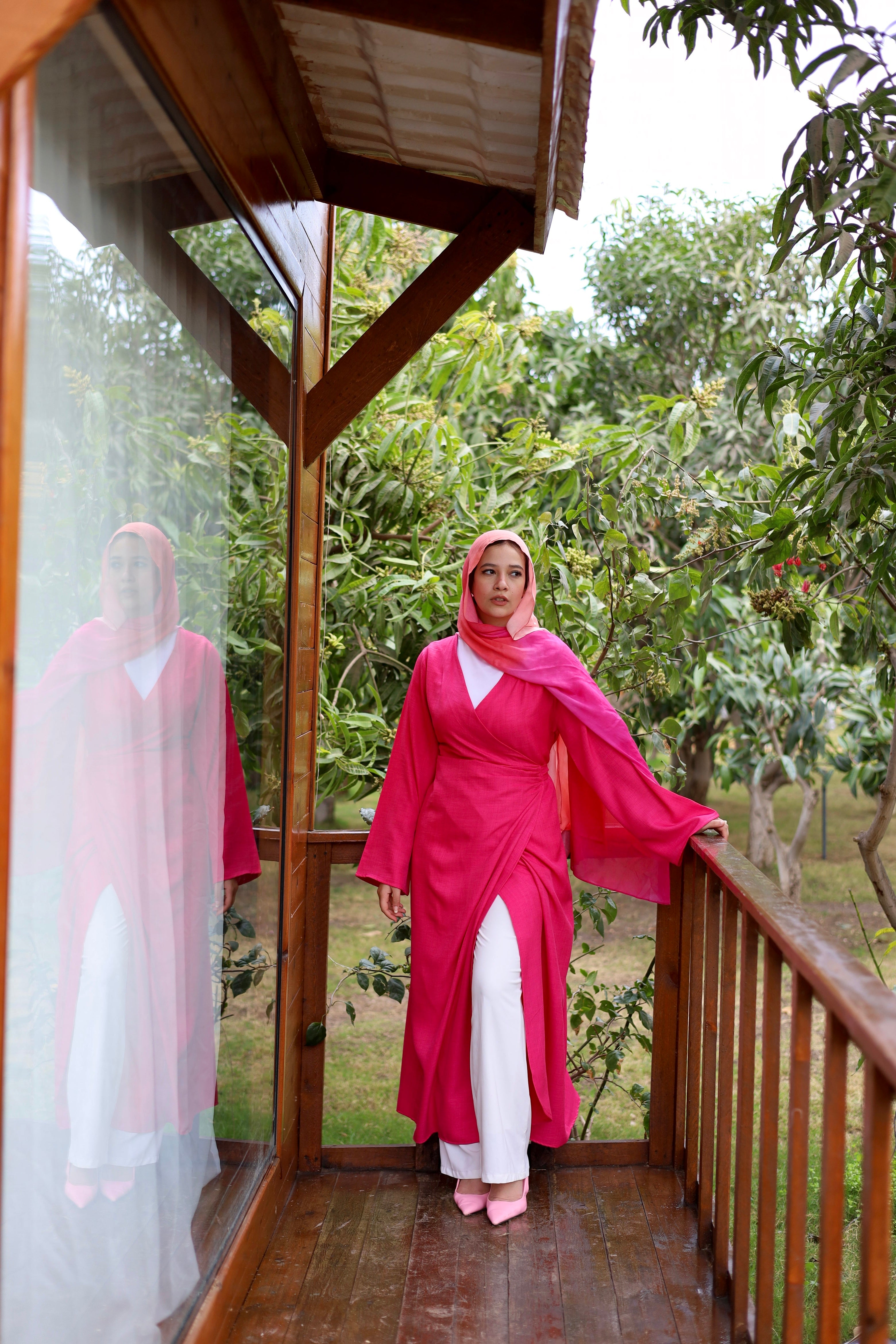 Wrap linen dress