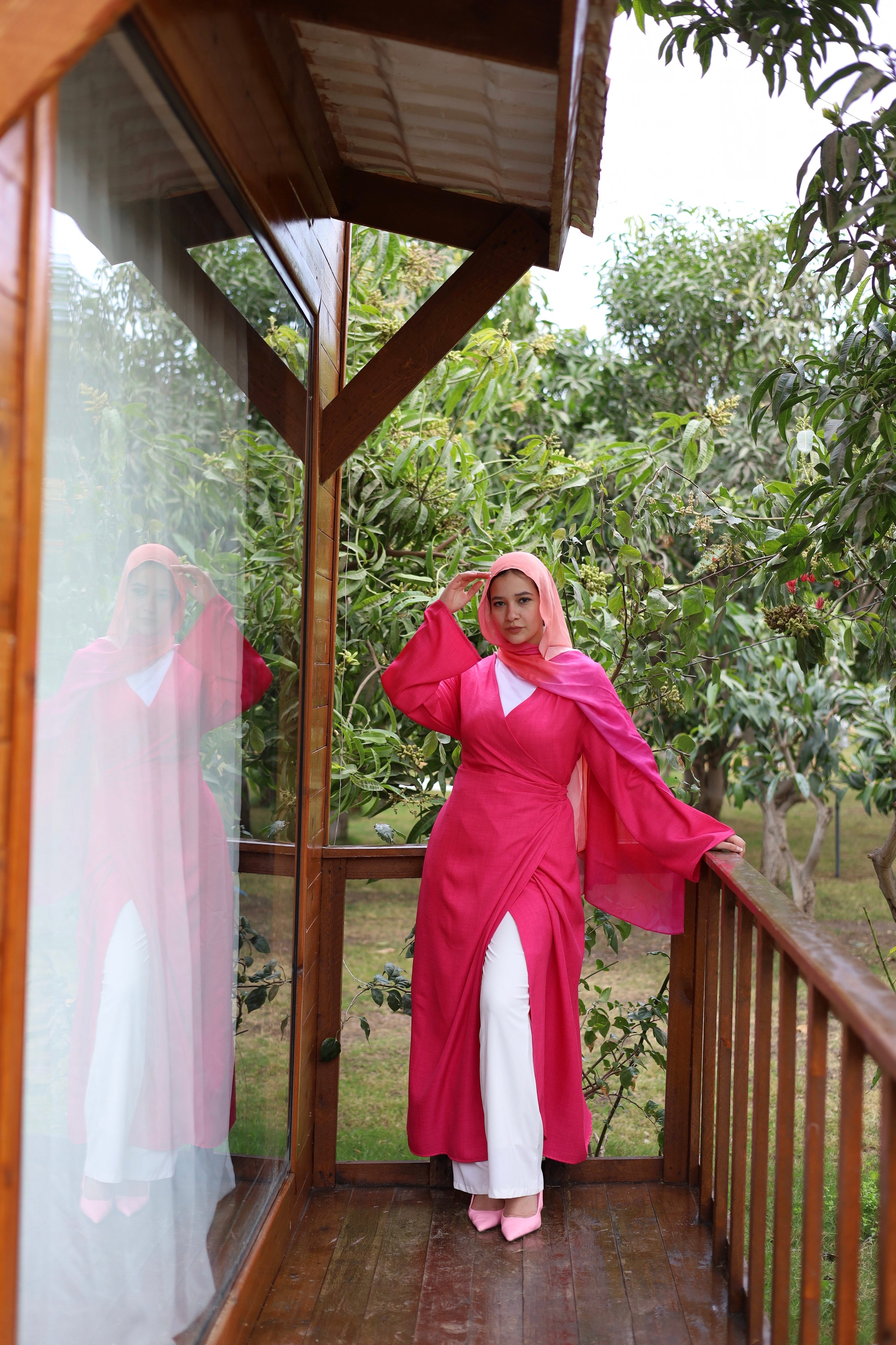 Wrap linen dress