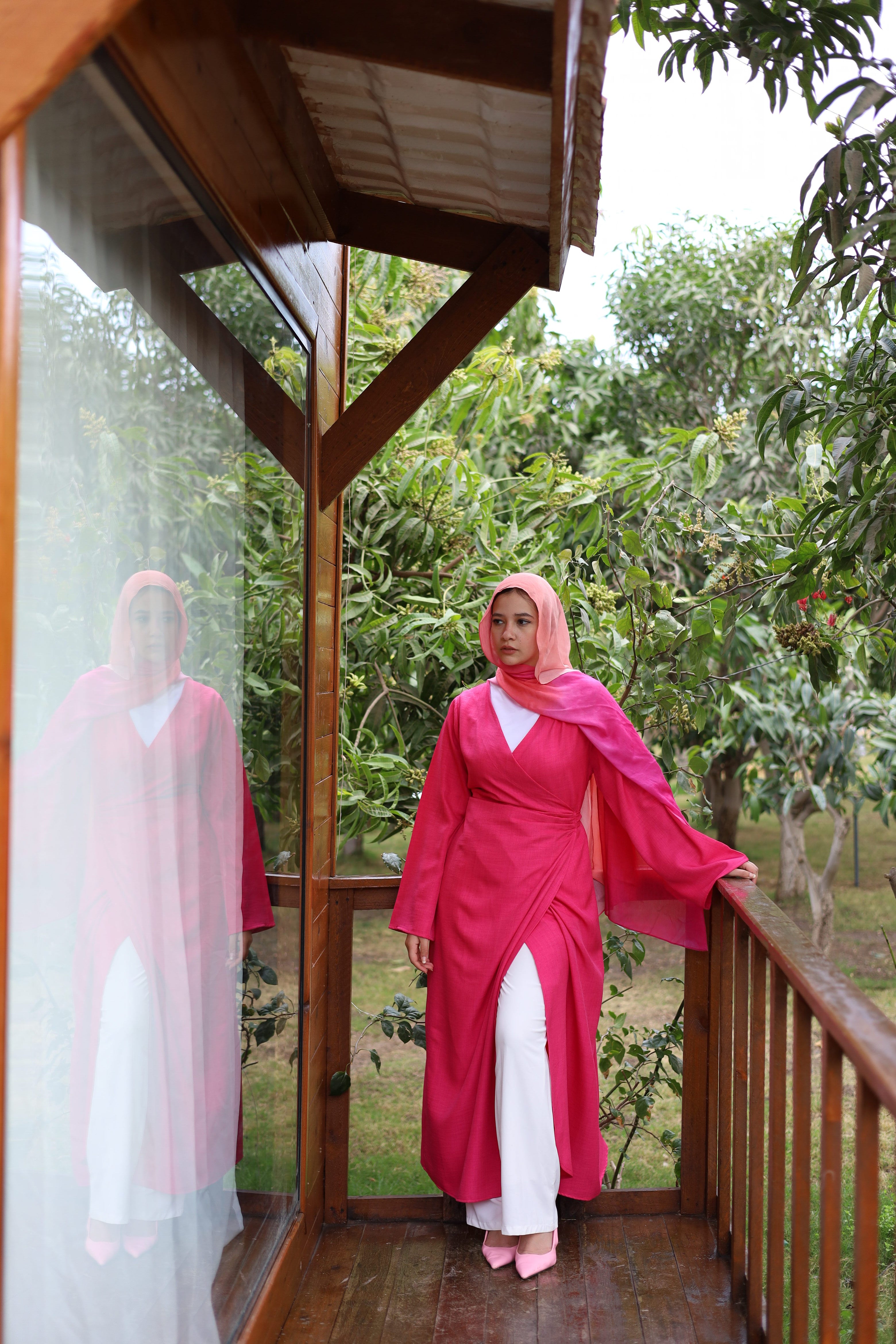Wrap linen dress