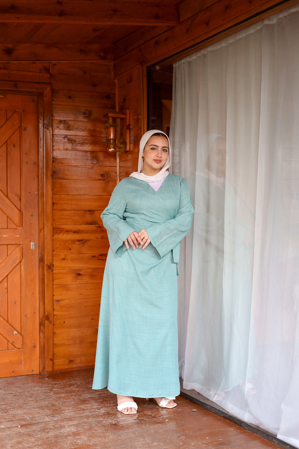 Wrap linen dress