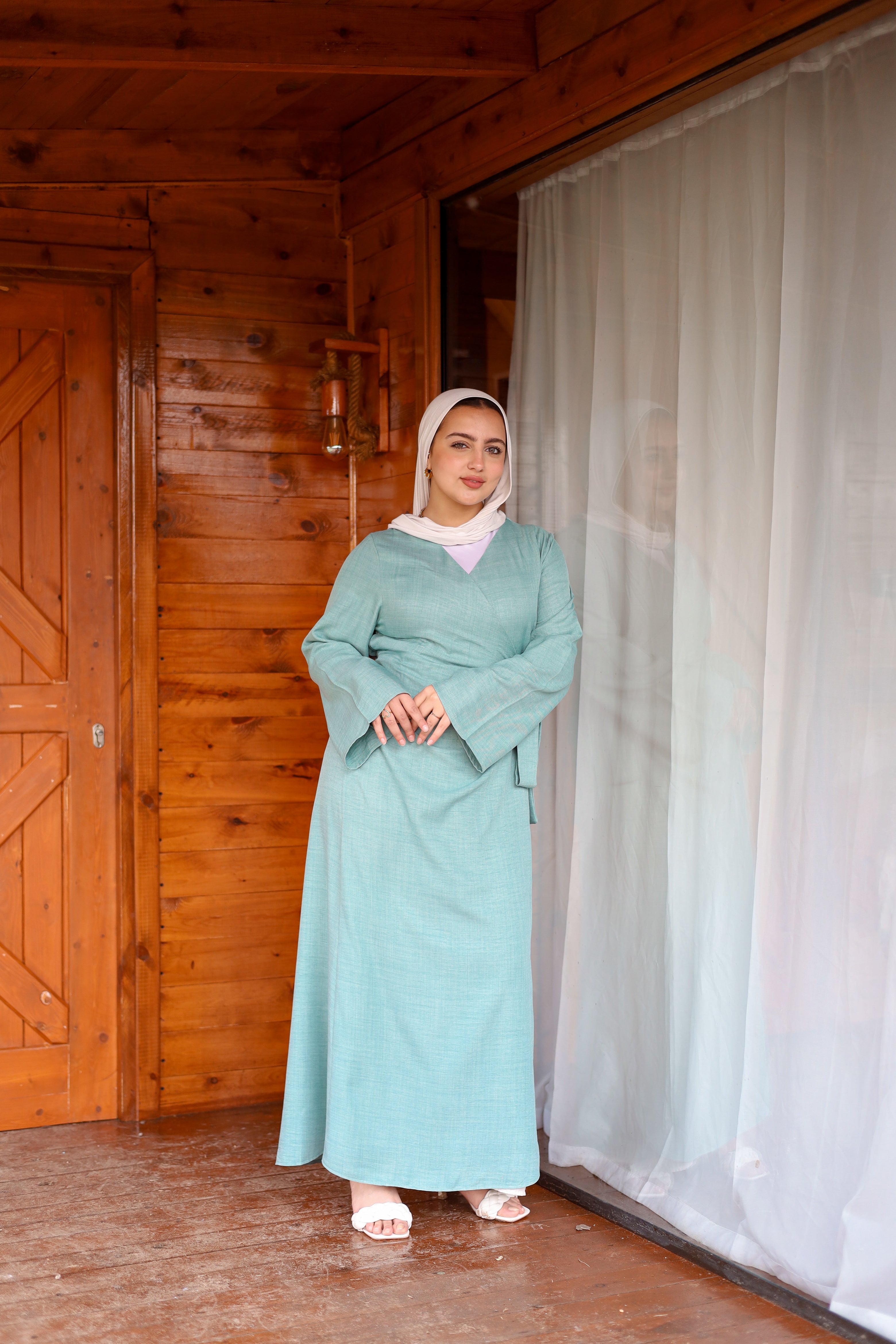 Wrap linen dress