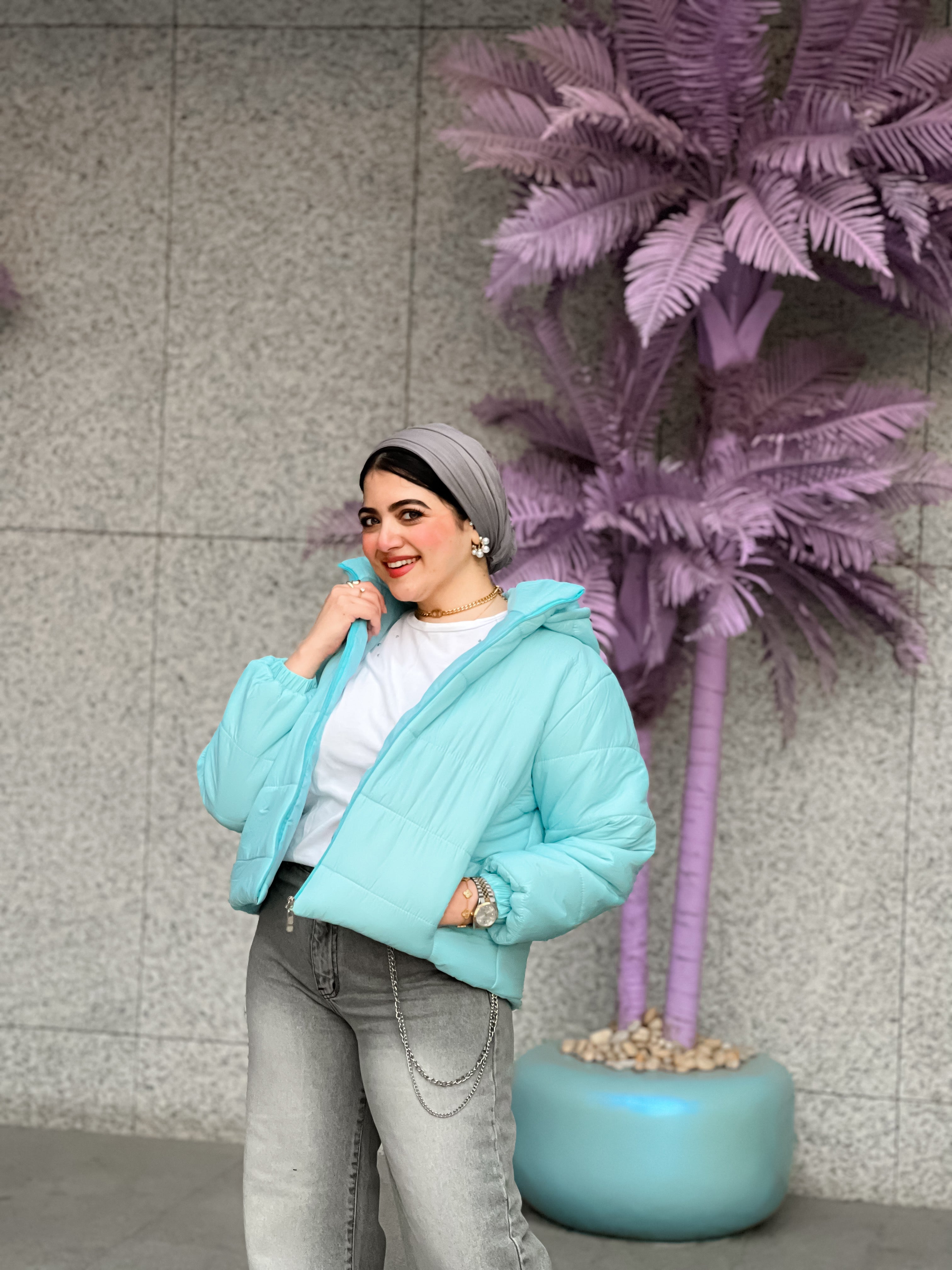 Baby blue jacket
