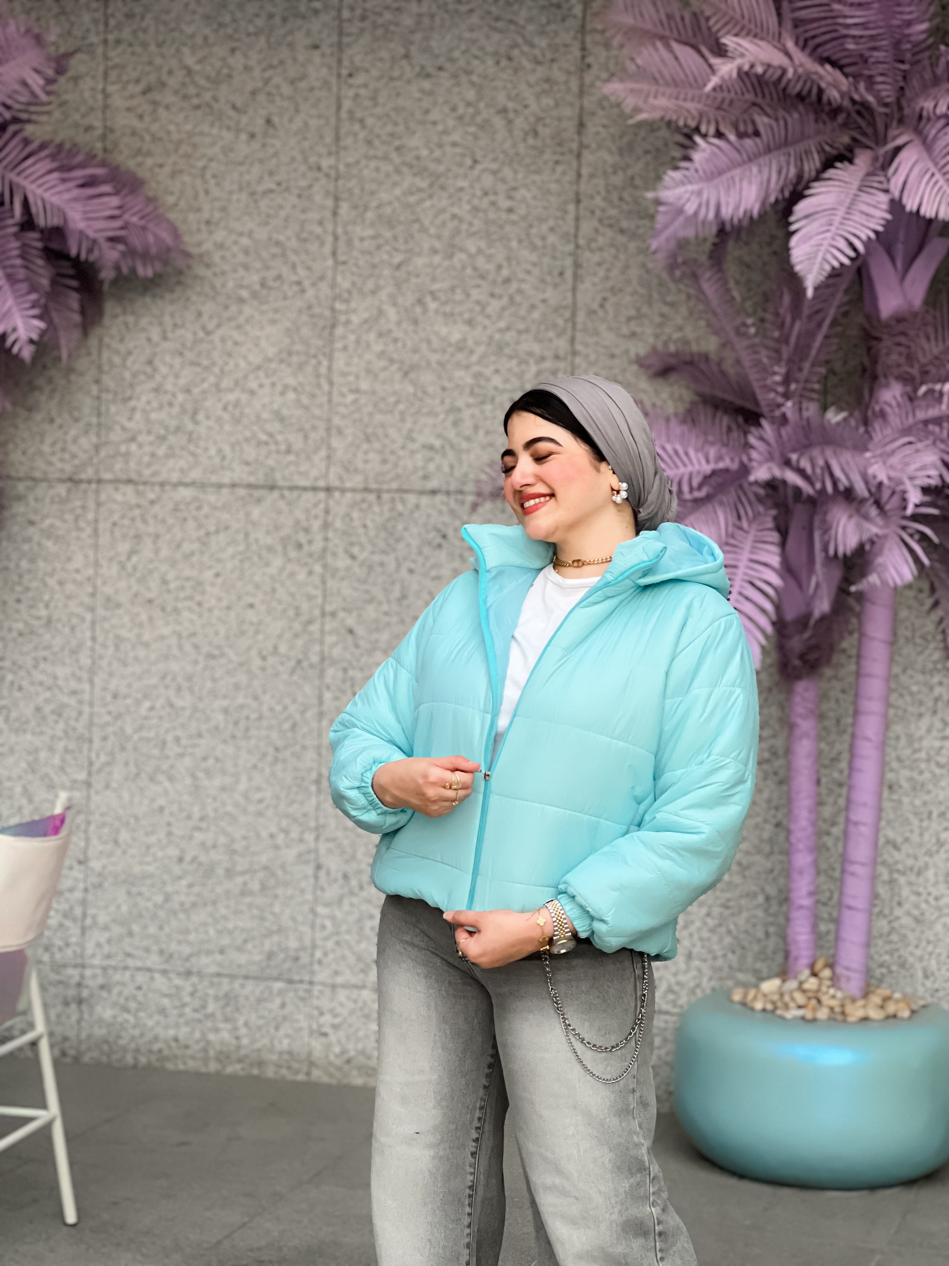 Baby blue jacket