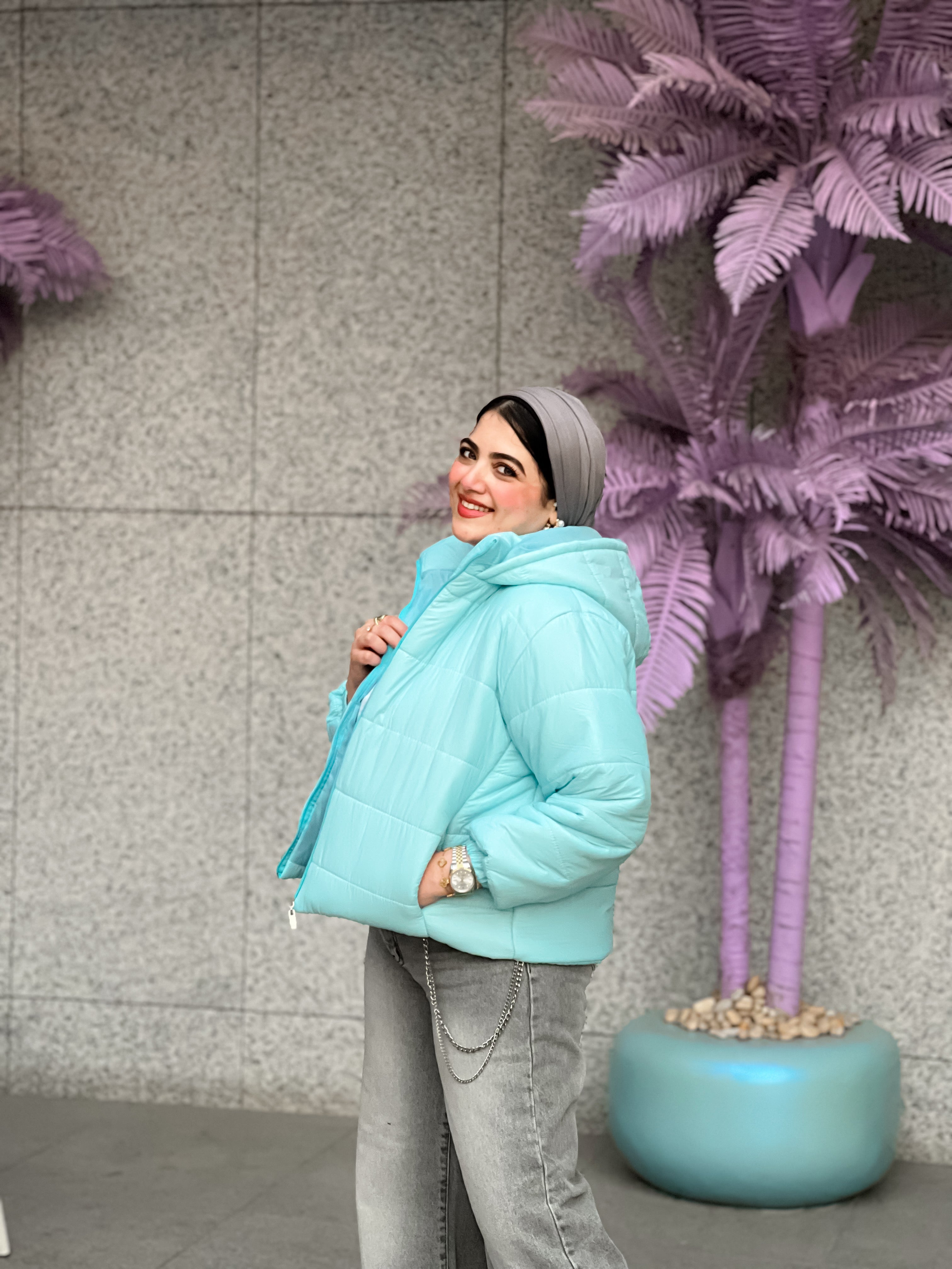 Baby blue jacket