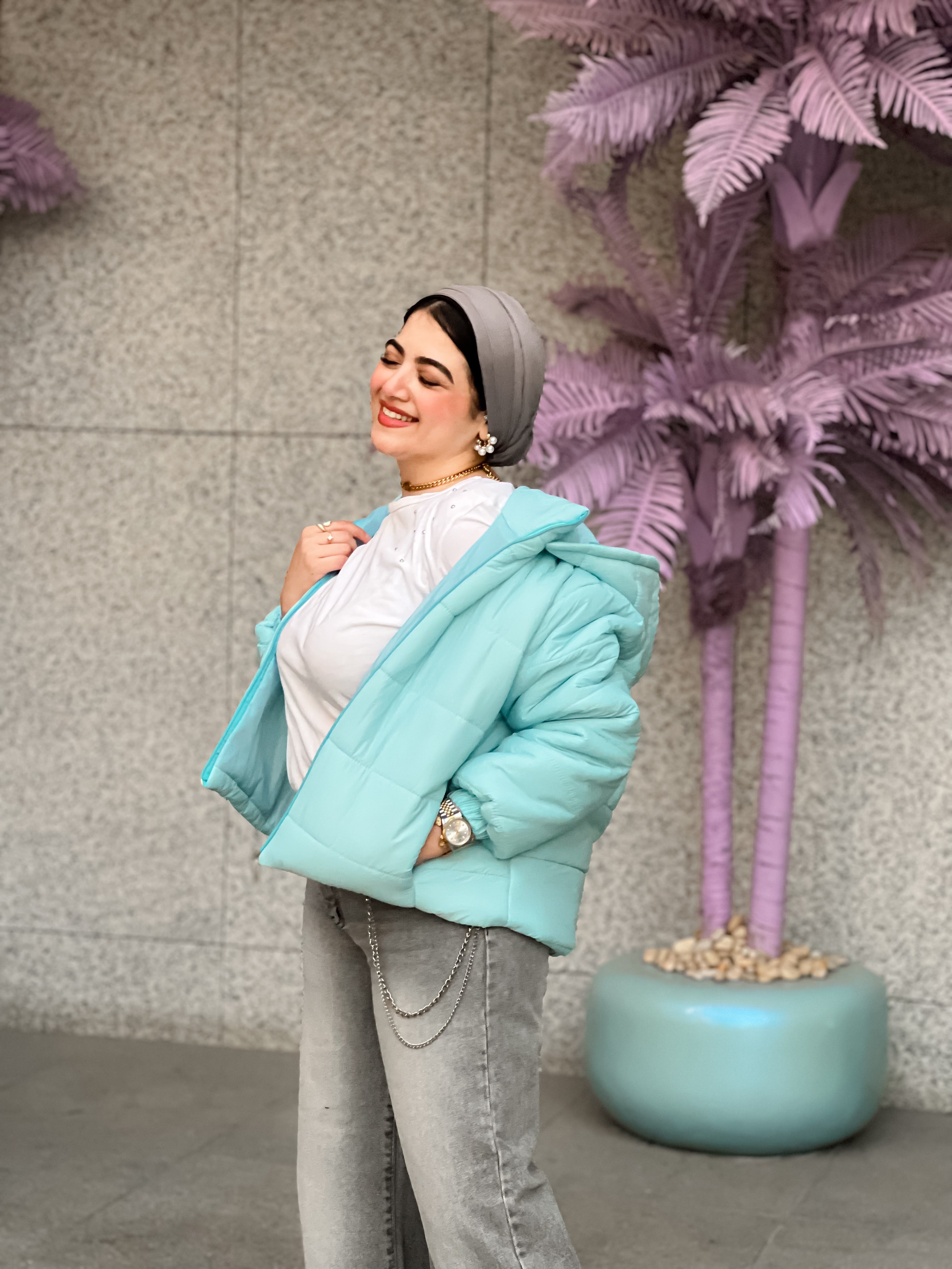 Baby blue jacket