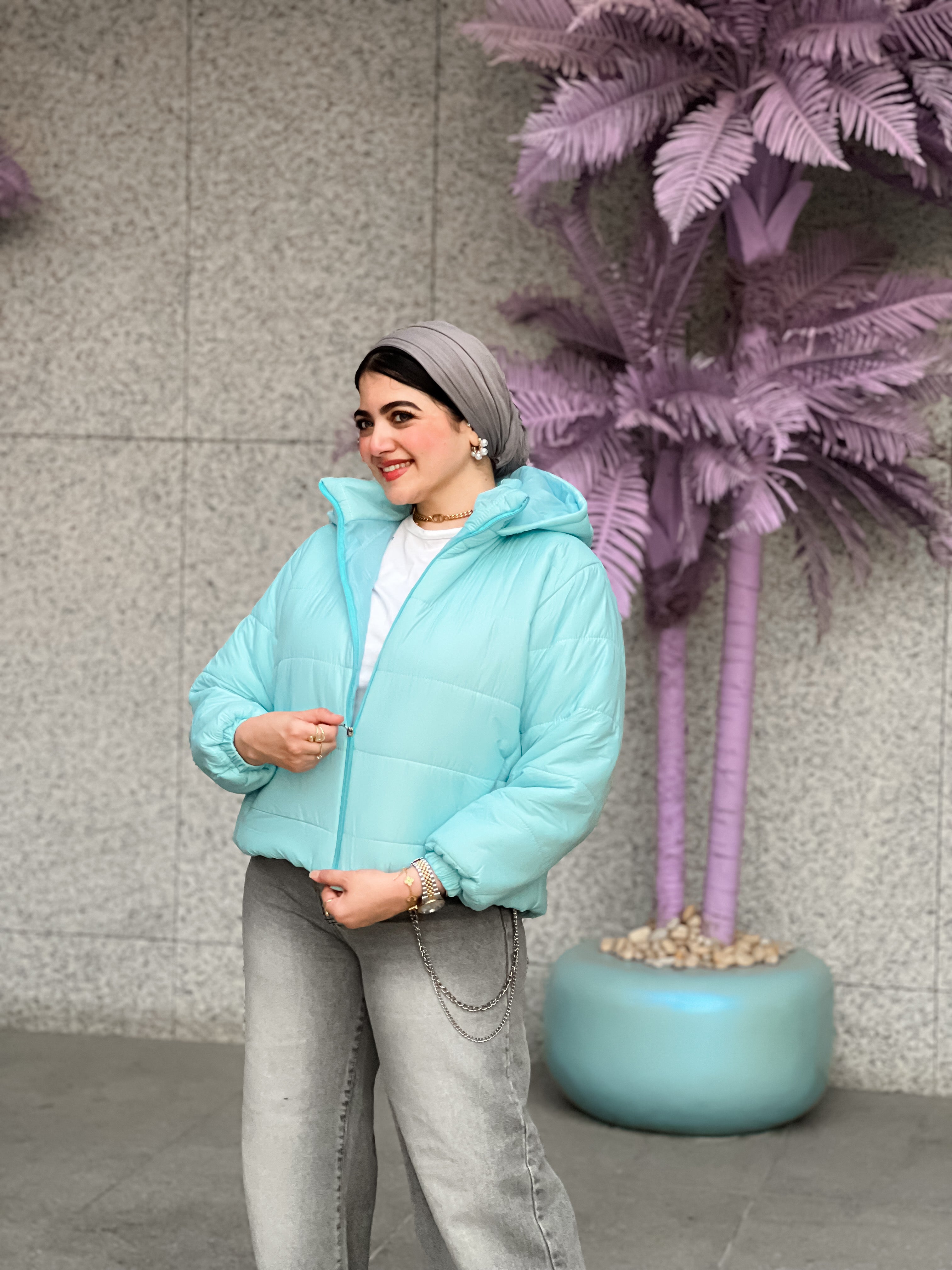 Baby blue jacket