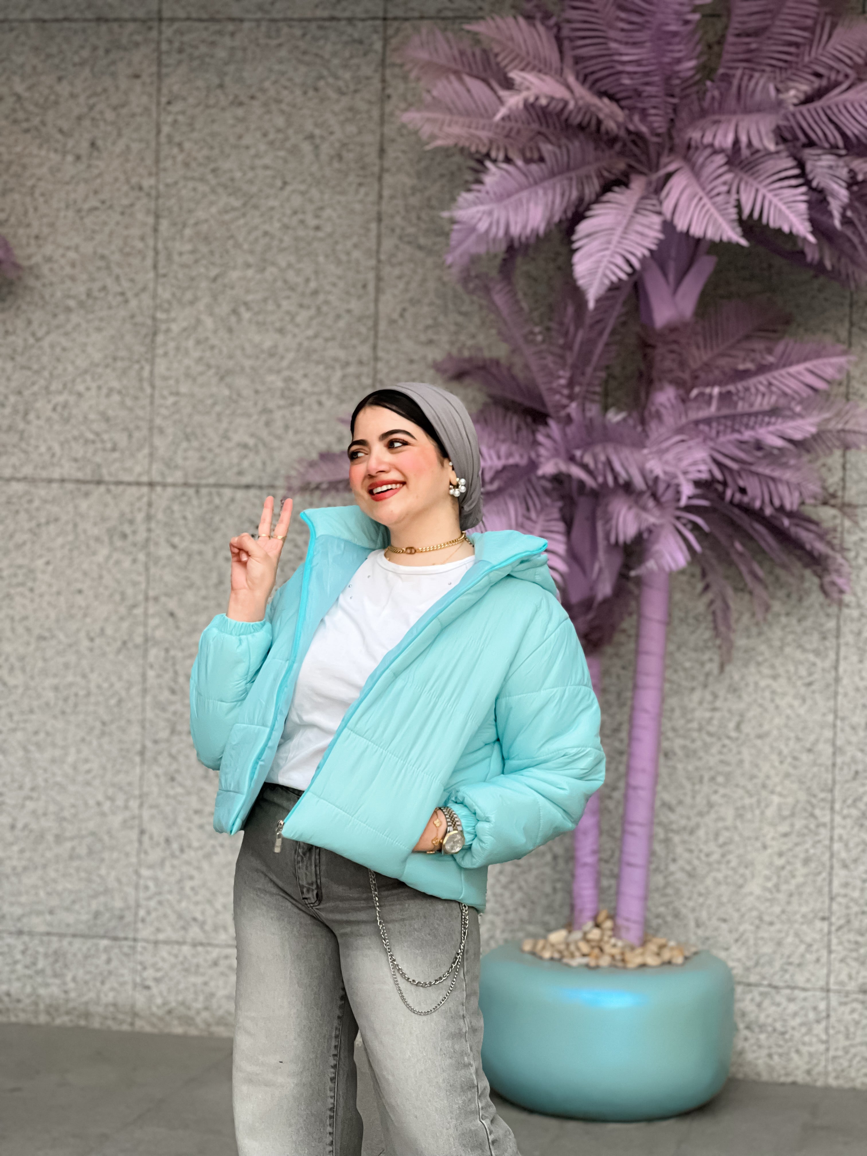 Baby blue jacket