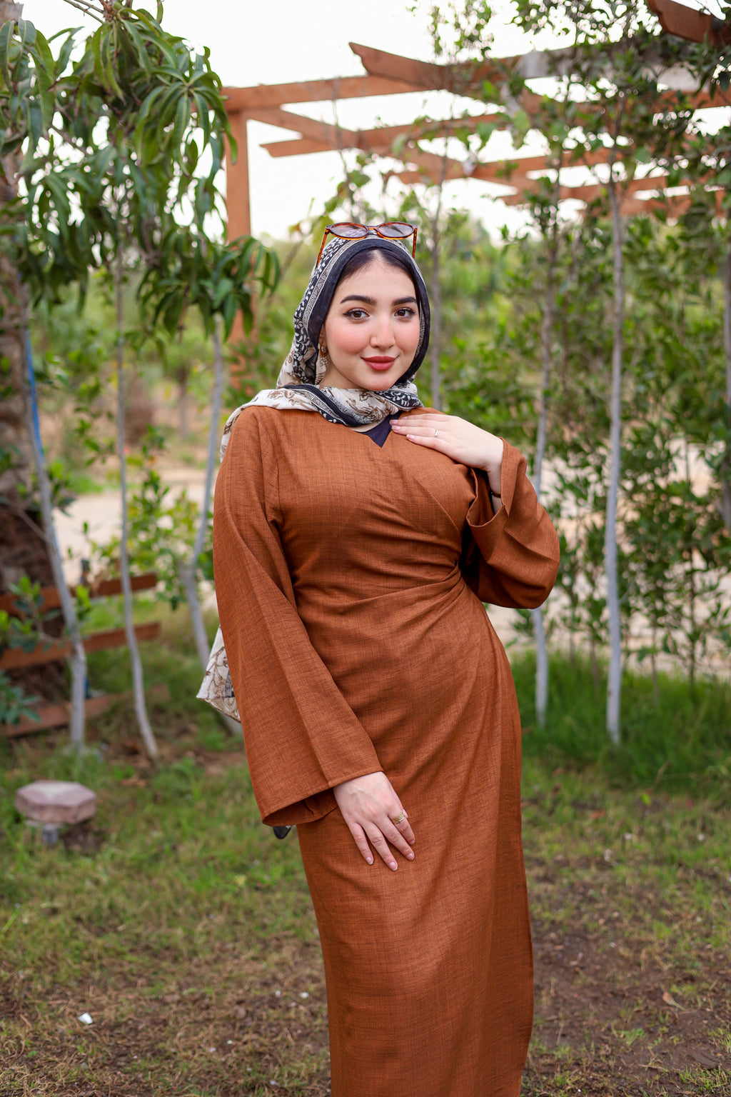 Wrap linen dress