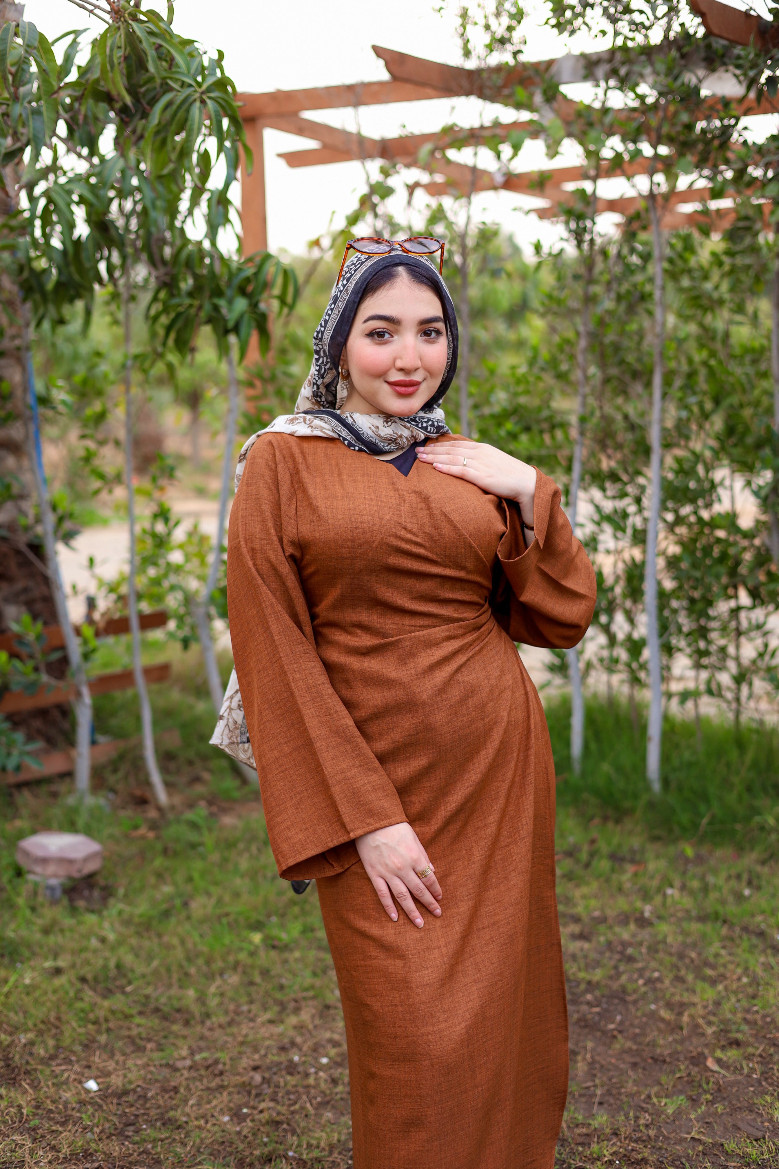 Wrap linen dress