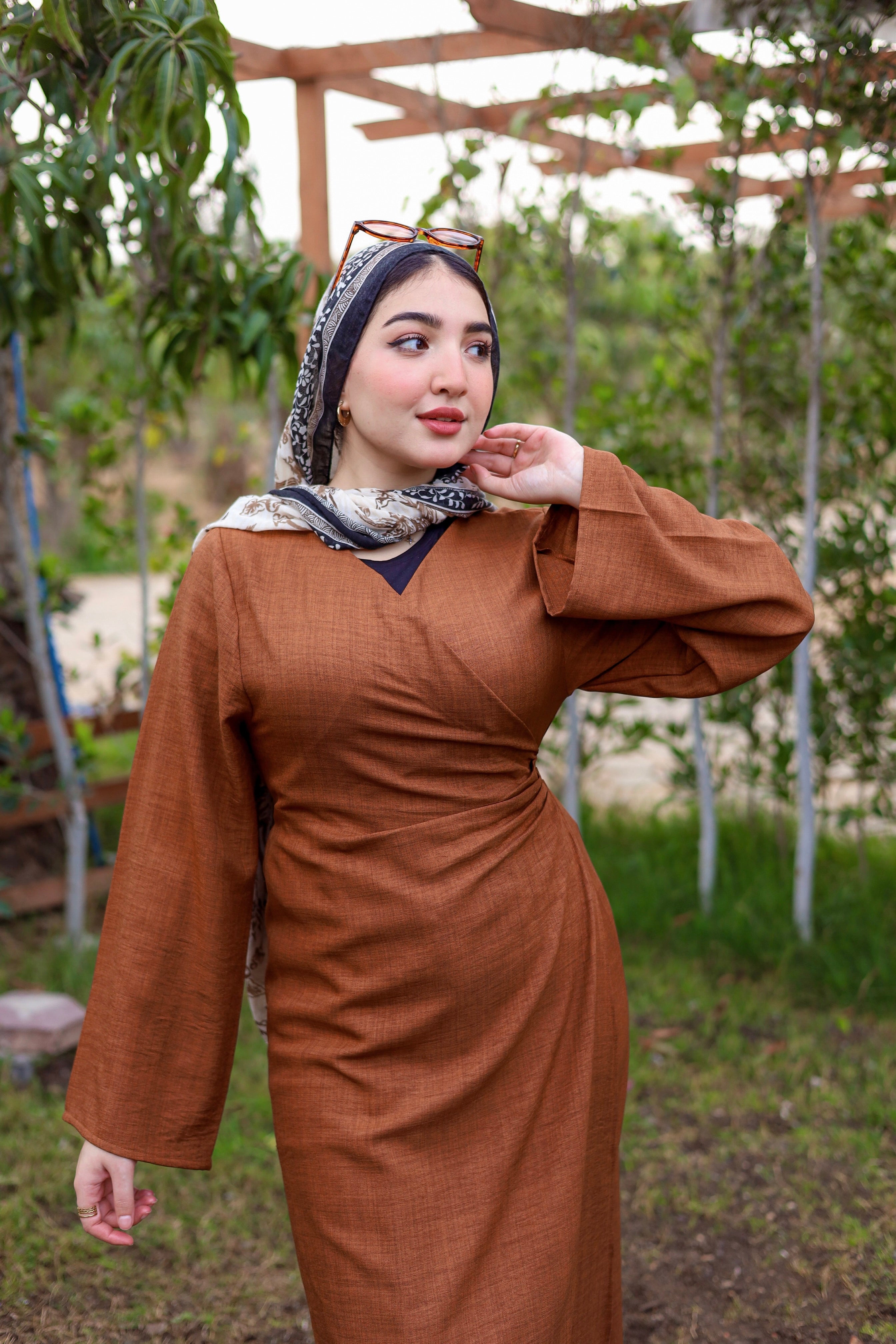 Wrap linen dress