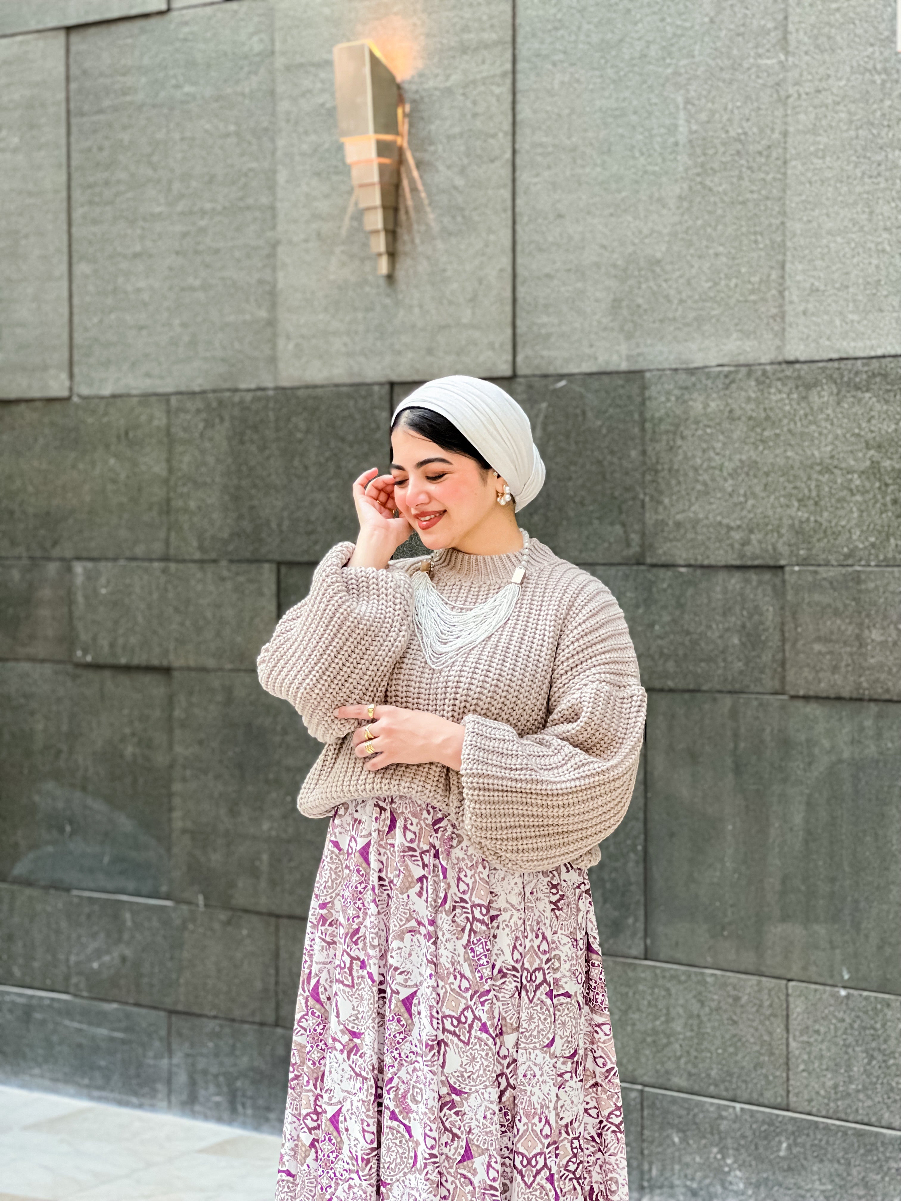 Beige & mauve set