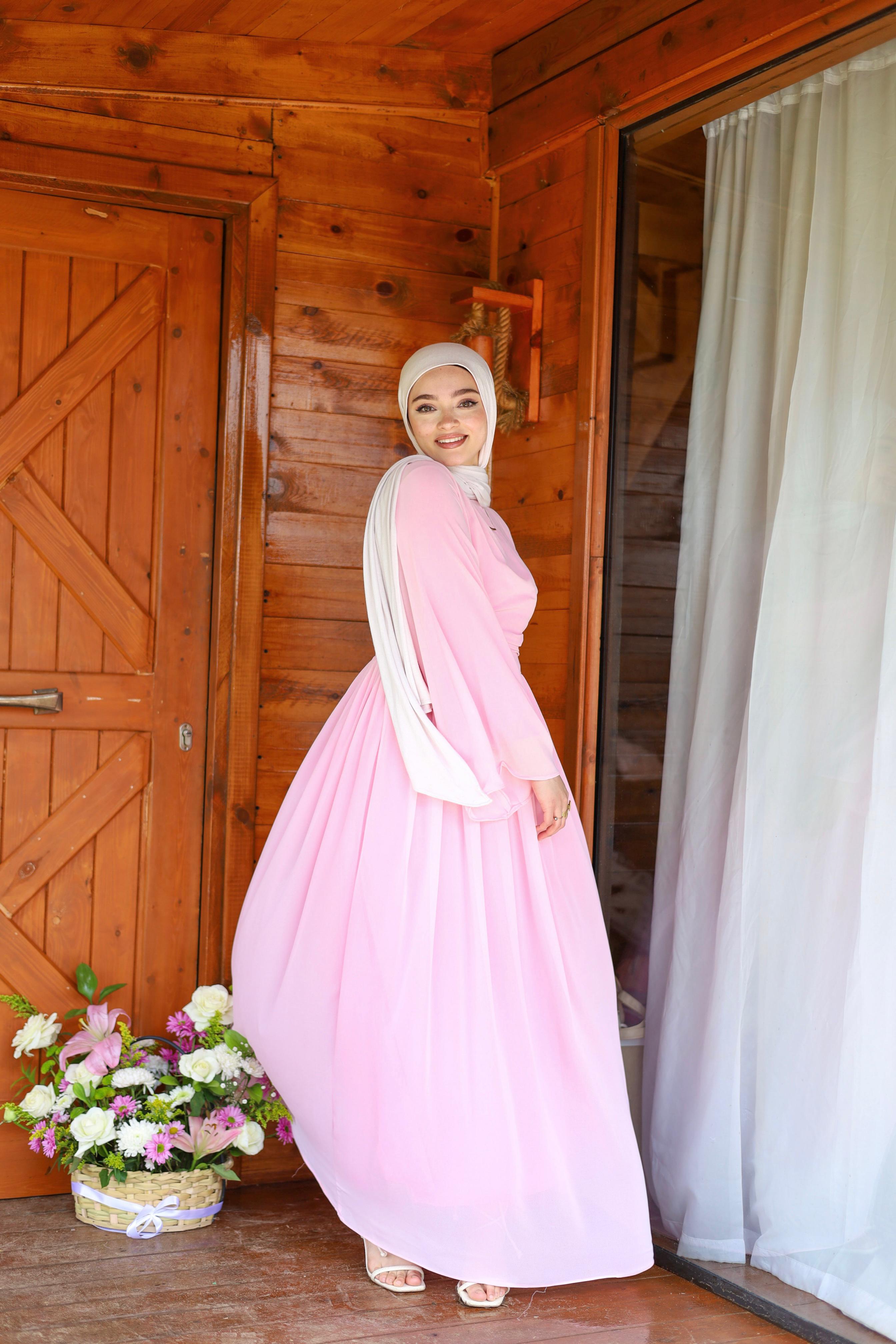 Chiffon pleats