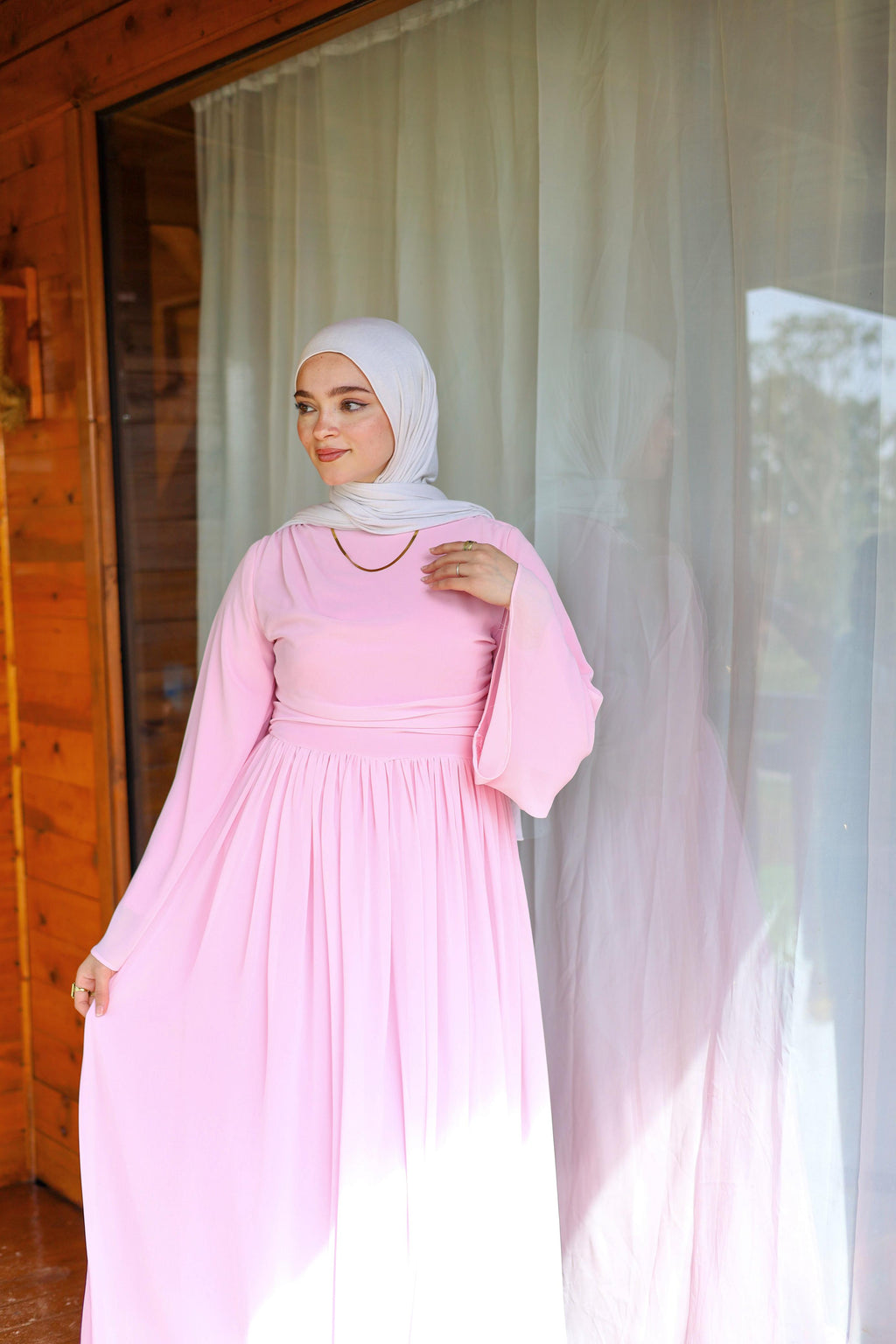 Chiffon pleats
