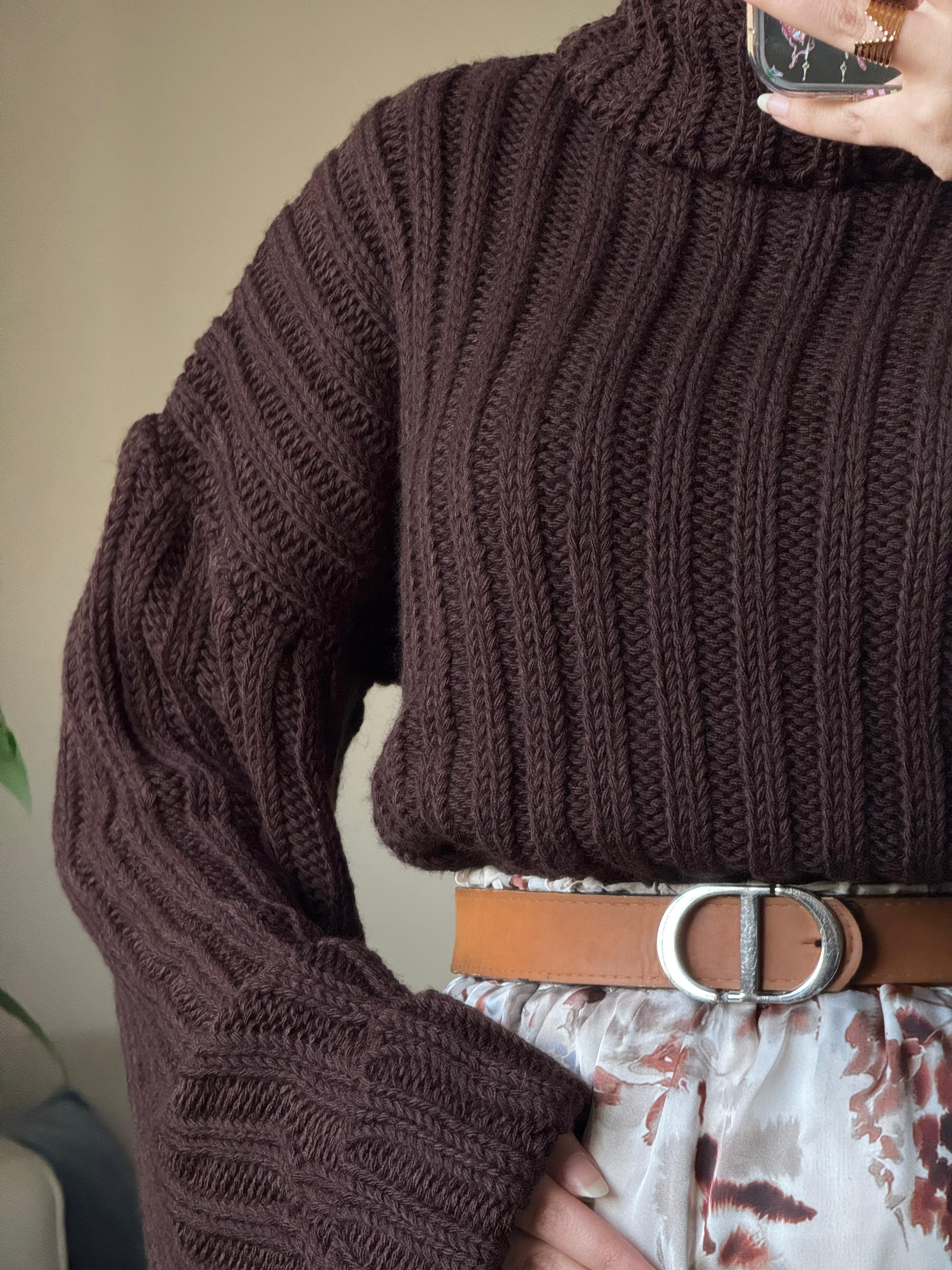 Brown silky outfit